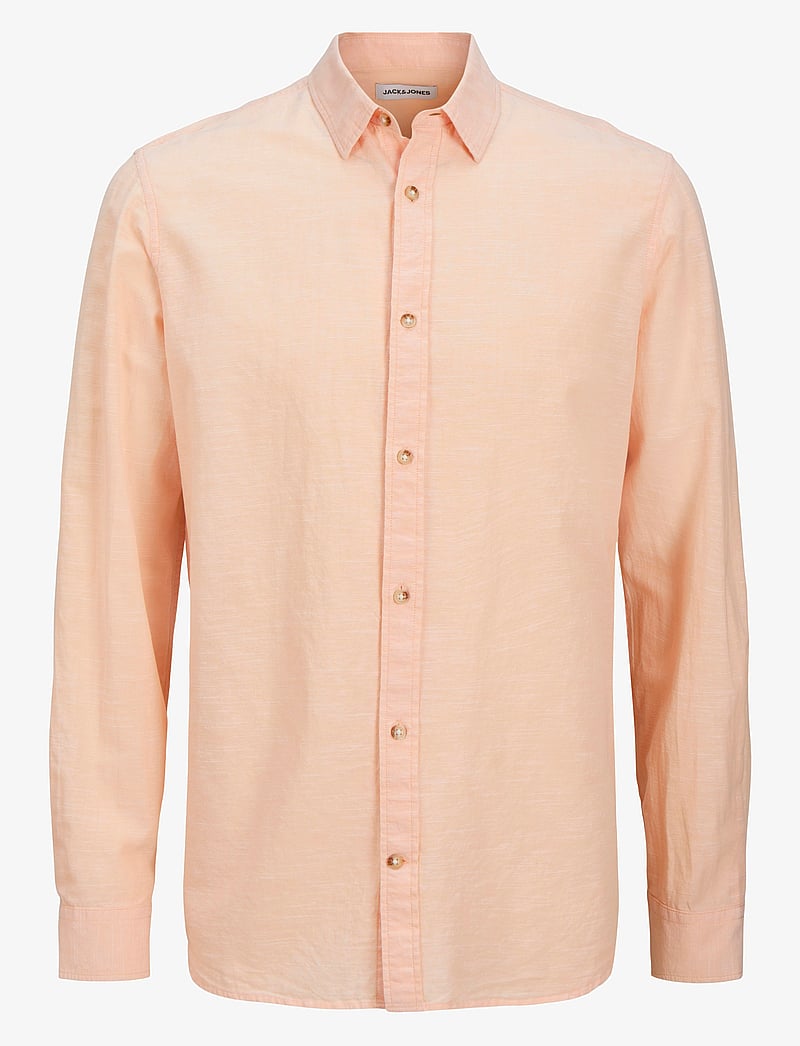 Jack & Jones - JJESUMMER SHIRT LS SN - hørskjorter - peach parfait - 1
