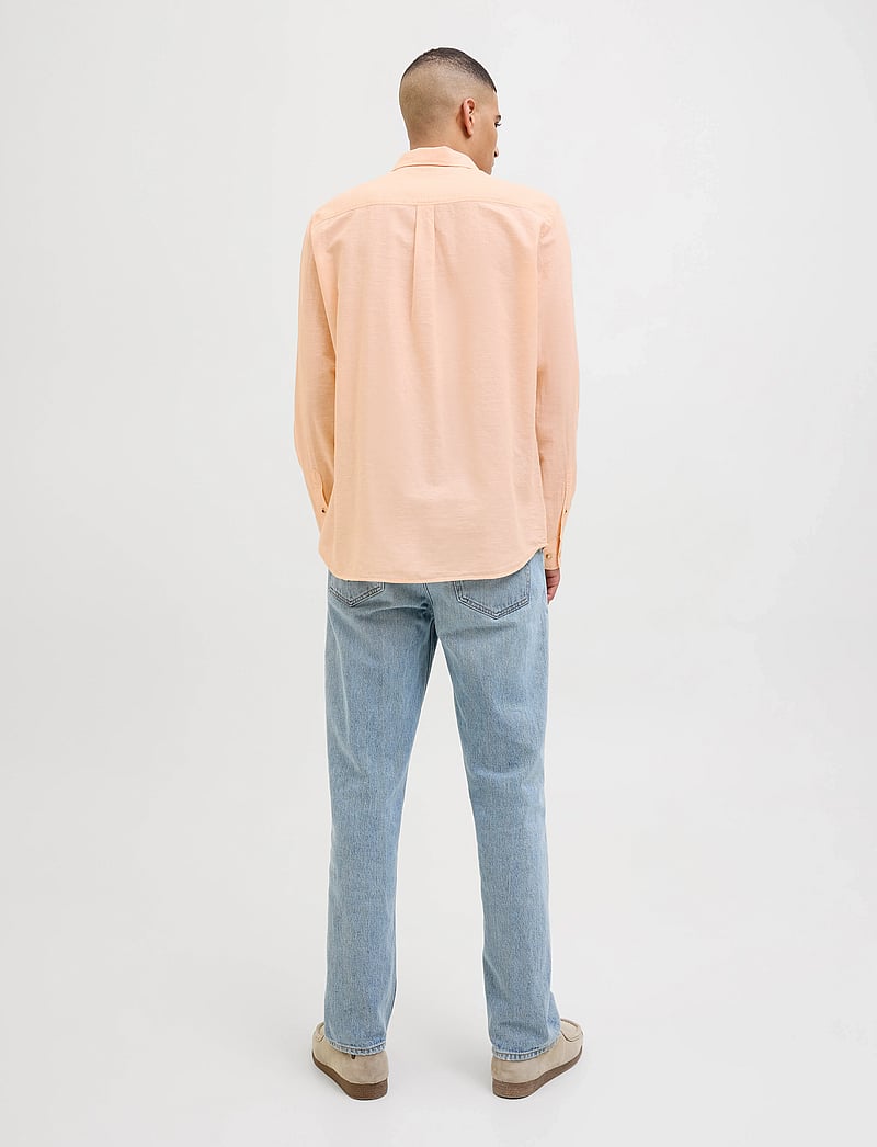 Jack & Jones - JJESUMMER SHIRT LS SN - hørskjorter - peach parfait - 2