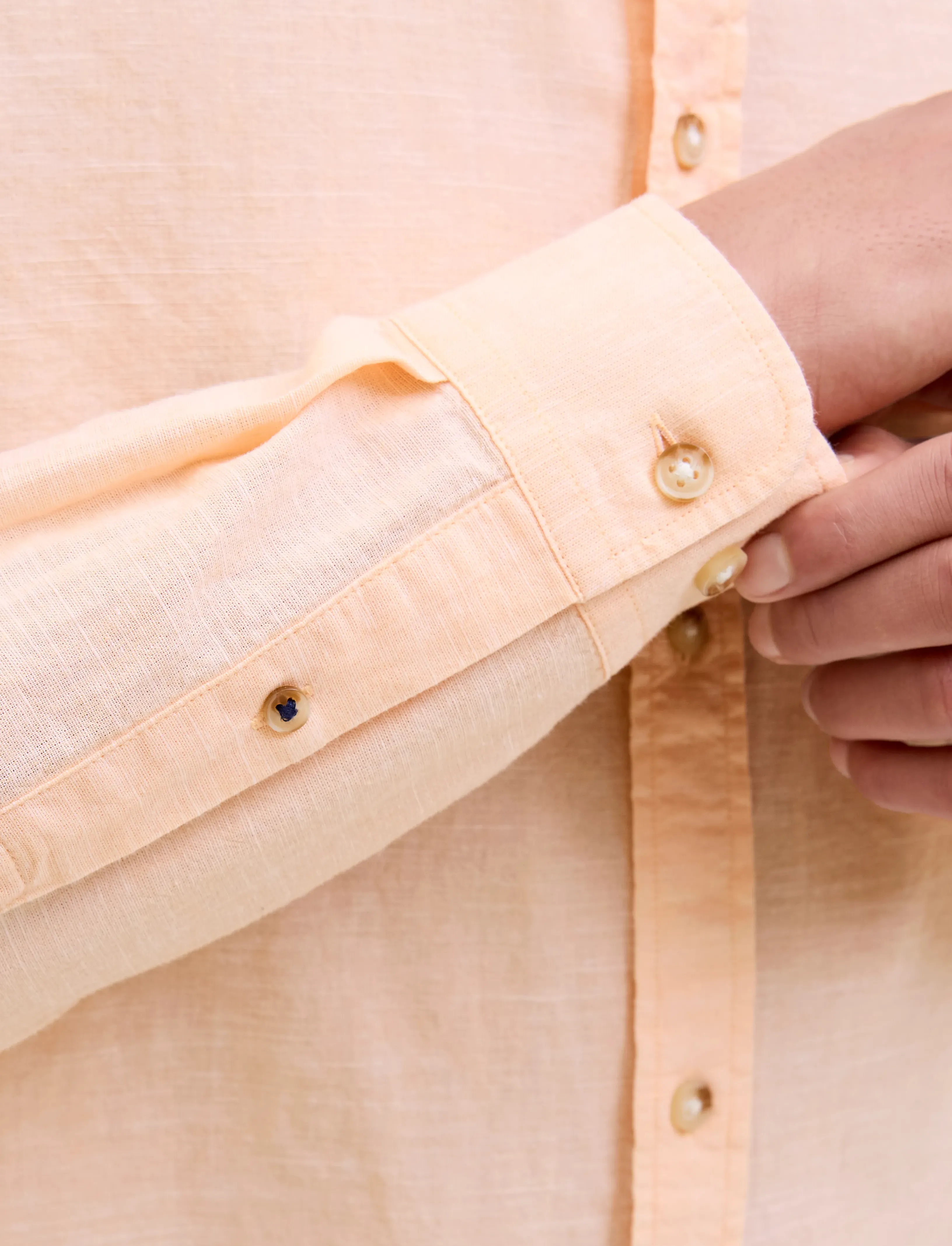 Jack & Jones - JJESUMMER SHIRT LS SN - linased särgid - peach parfait - 5