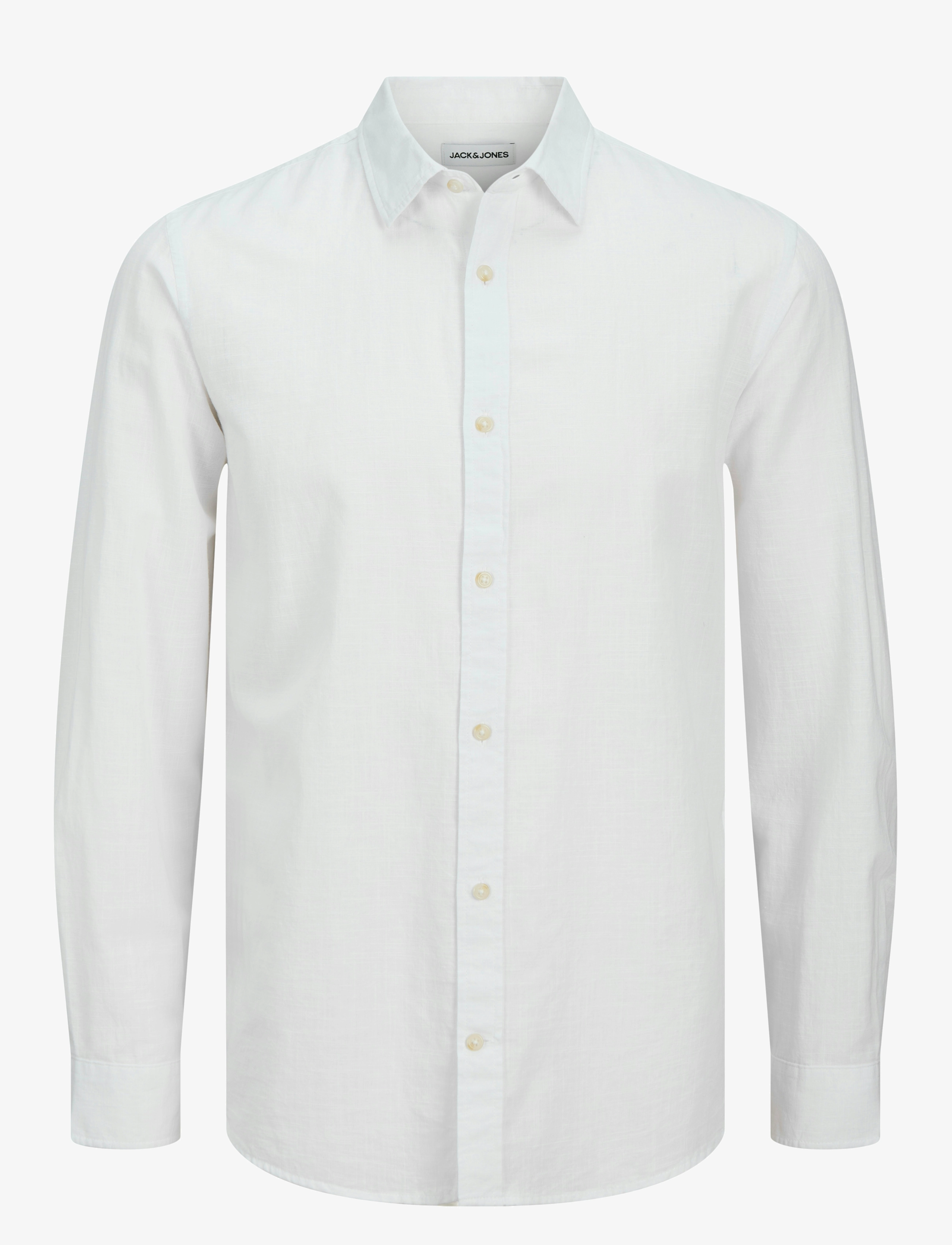 Jack & Jones JJESUMMER SHIRT LS SN - Leinenhemden - WHITE / white