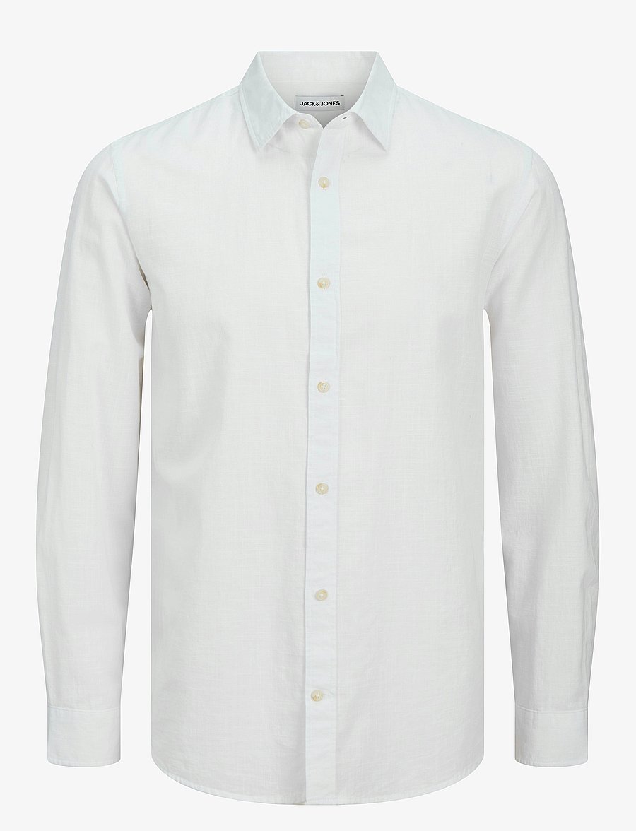 Jack & Jones - JJESUMMER SHIRT LS SN - hørskjorter - white - 0