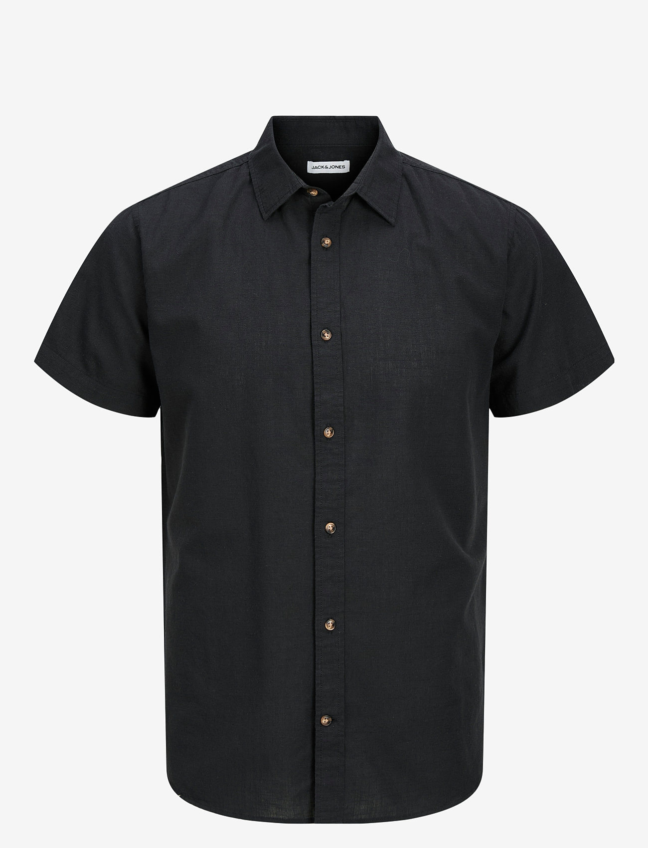 Jack & Jones - JJESUMMER SHIRT SS SN - linneskjortor - black - 1