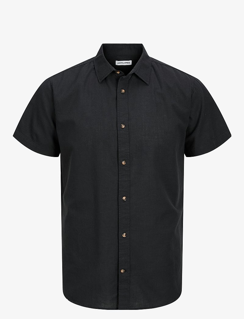 Jack & Jones - JJESUMMER SHIRT SS SN - leinenhemden - black - 1