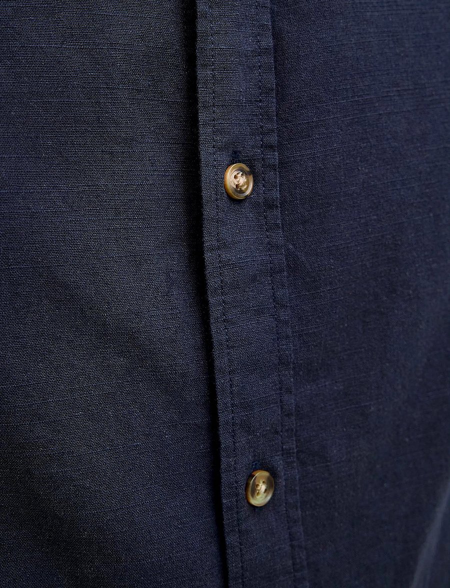 Jack & Jones - JJESUMMER SHIRT SS SN - leinenhemden - navy blazer - 4