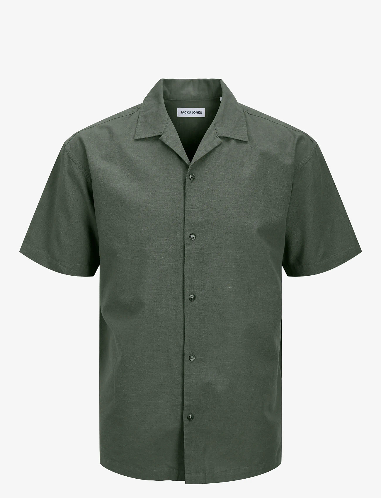 Jack & Jones - JJESUMMER RESORT SHIRT SS SN - hørskjorter - beetle - 1
