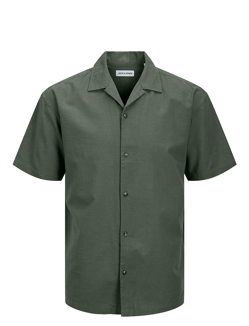 Jack & Jones - JJESUMMER RESORT SHIRT SS SN - hørskjorter - beetle - 1