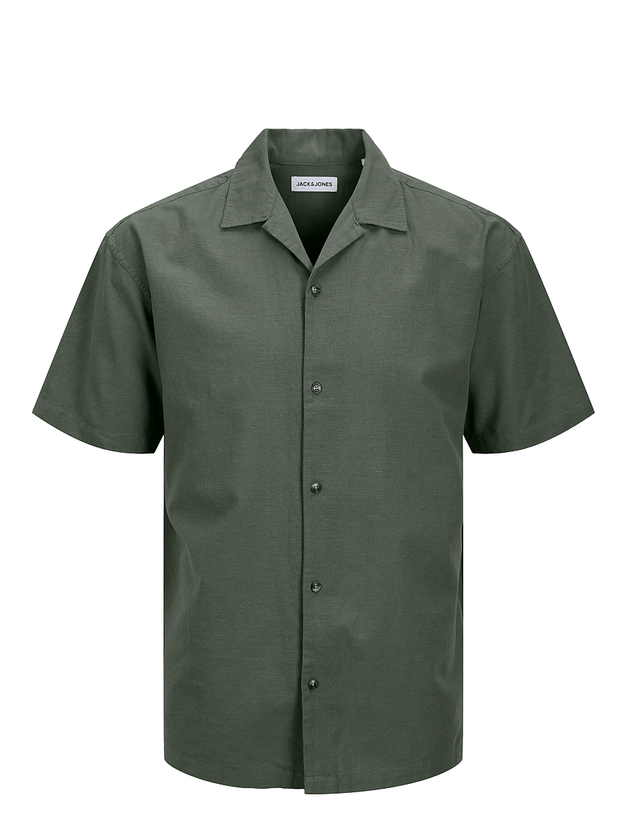 Jack & Jones - JJESUMMER RESORT SHIRT SS SN - chemises de lin - beetle - 1