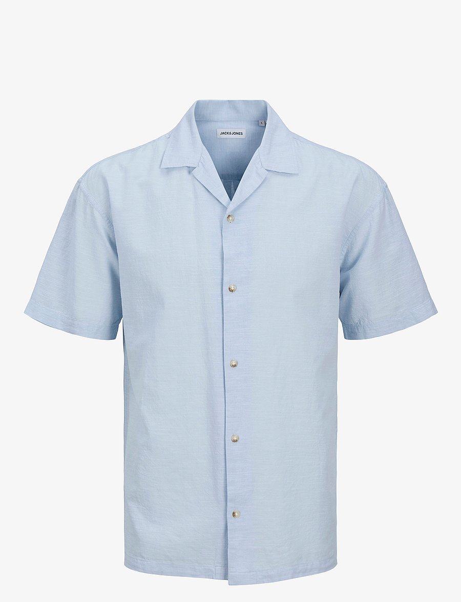 Jack & Jones - JJESUMMER RESORT SHIRT SS SN - leinenhemden - chambray blue - 1