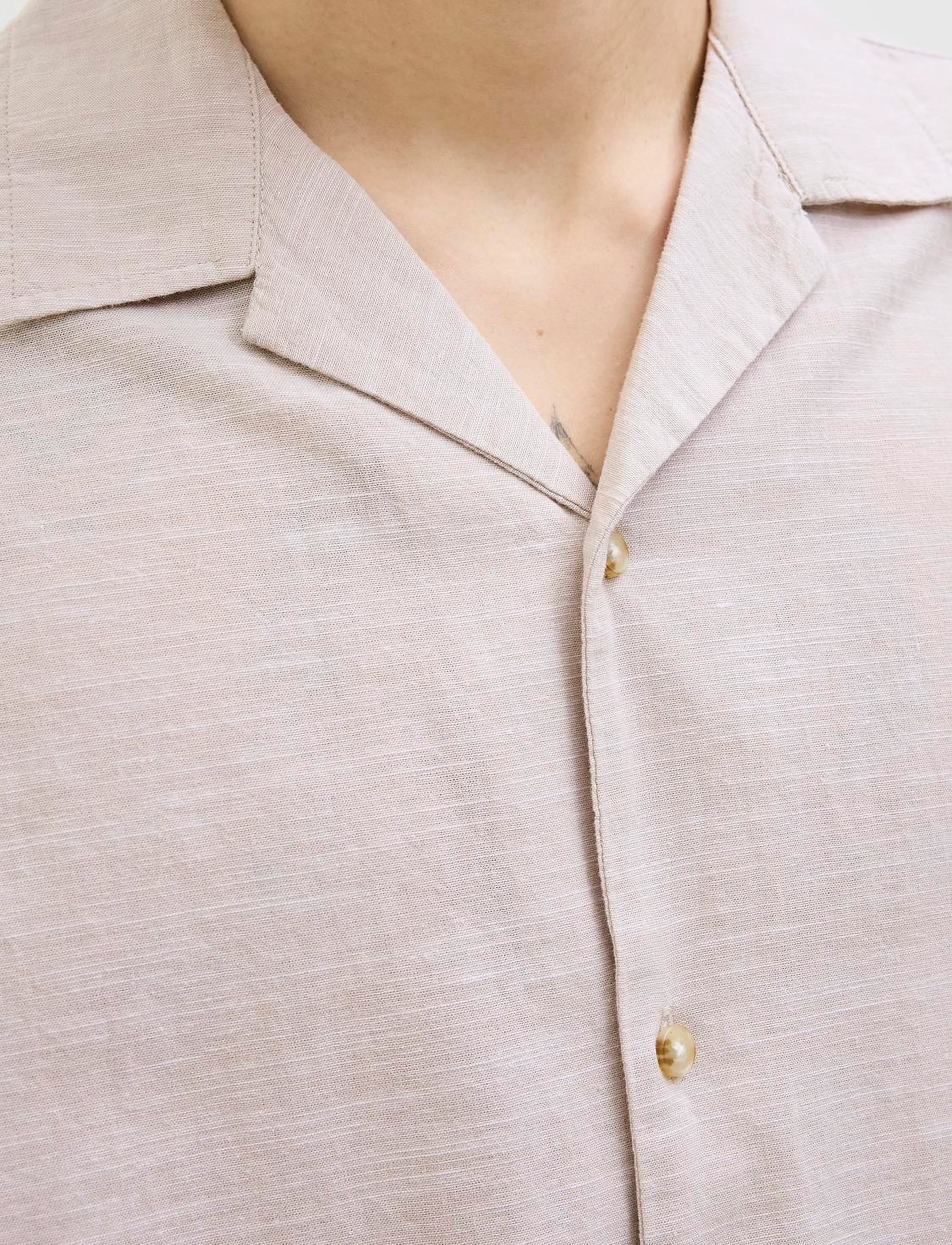 Jack & Jones - JJESUMMER RESORT SHIRT SS SN - chemises de lin - crockery - 0