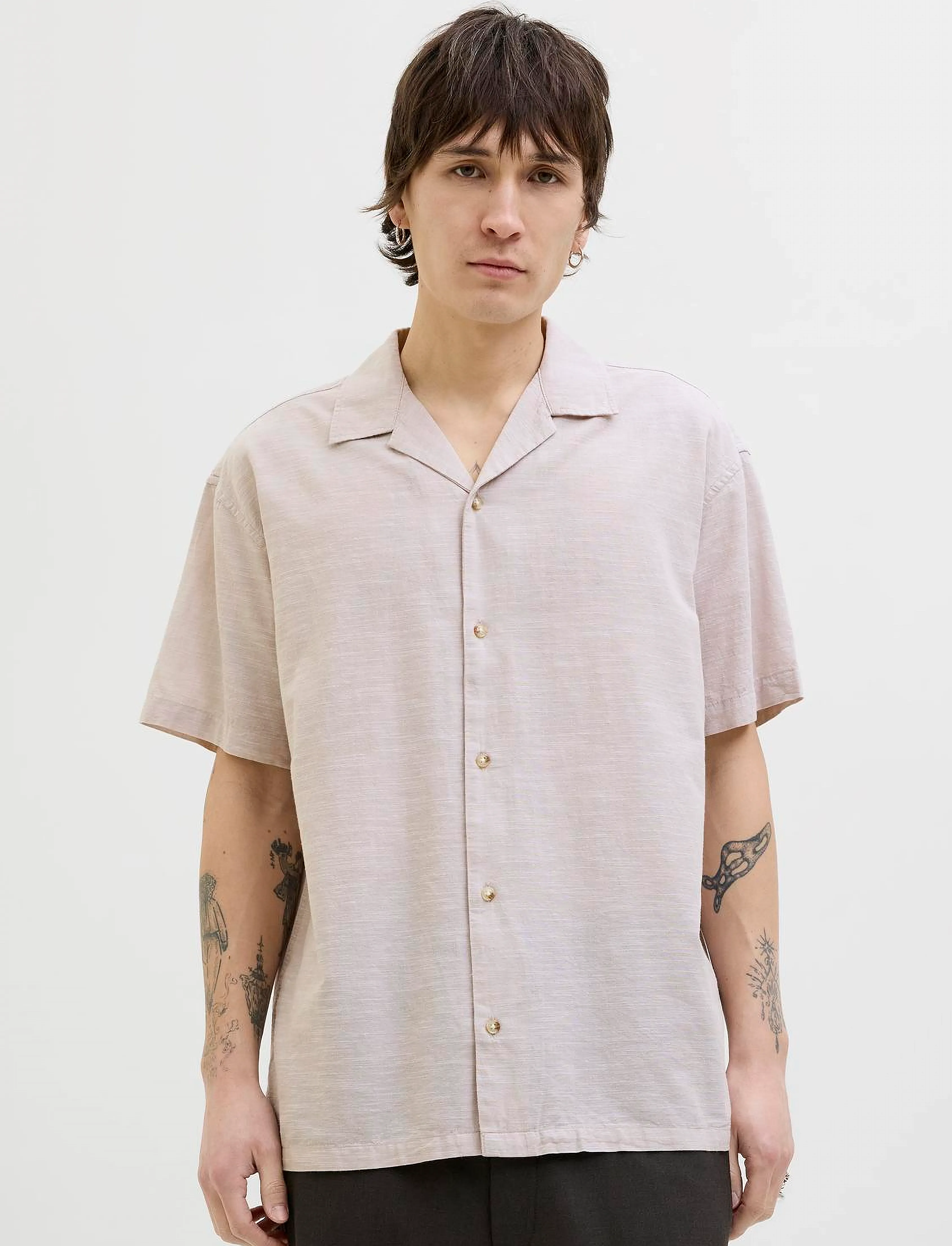 Jack & Jones - JJESUMMER RESORT SHIRT SS SN - chemises de lin - crockery - 4