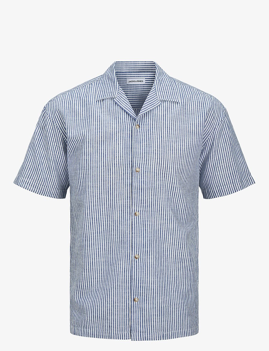Jack & Jones - JJESUMMER RESORT SHIRT SS SN - linased särgid - infinity - 1