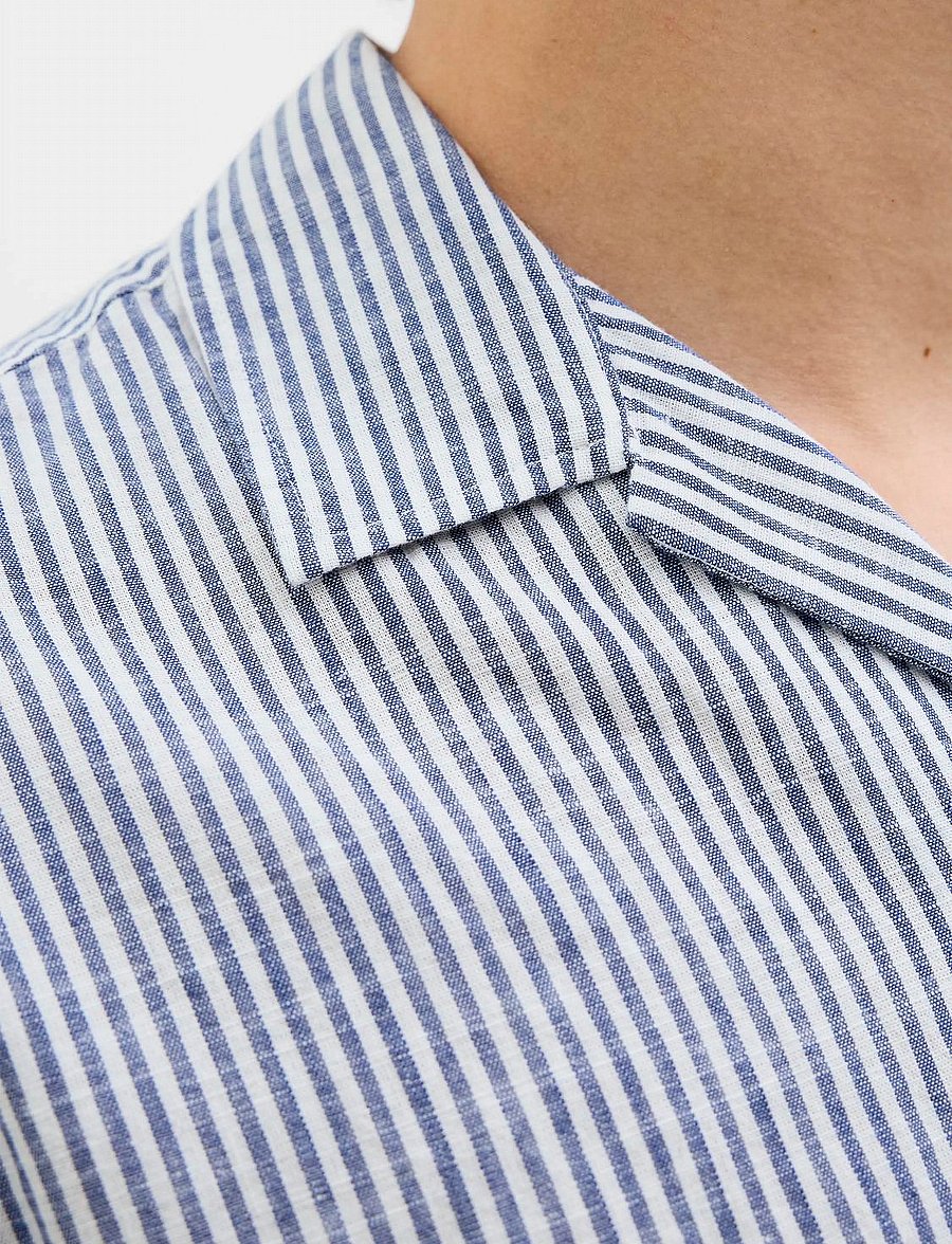 Jack & Jones - JJESUMMER RESORT SHIRT SS SN - linased särgid - infinity - 0