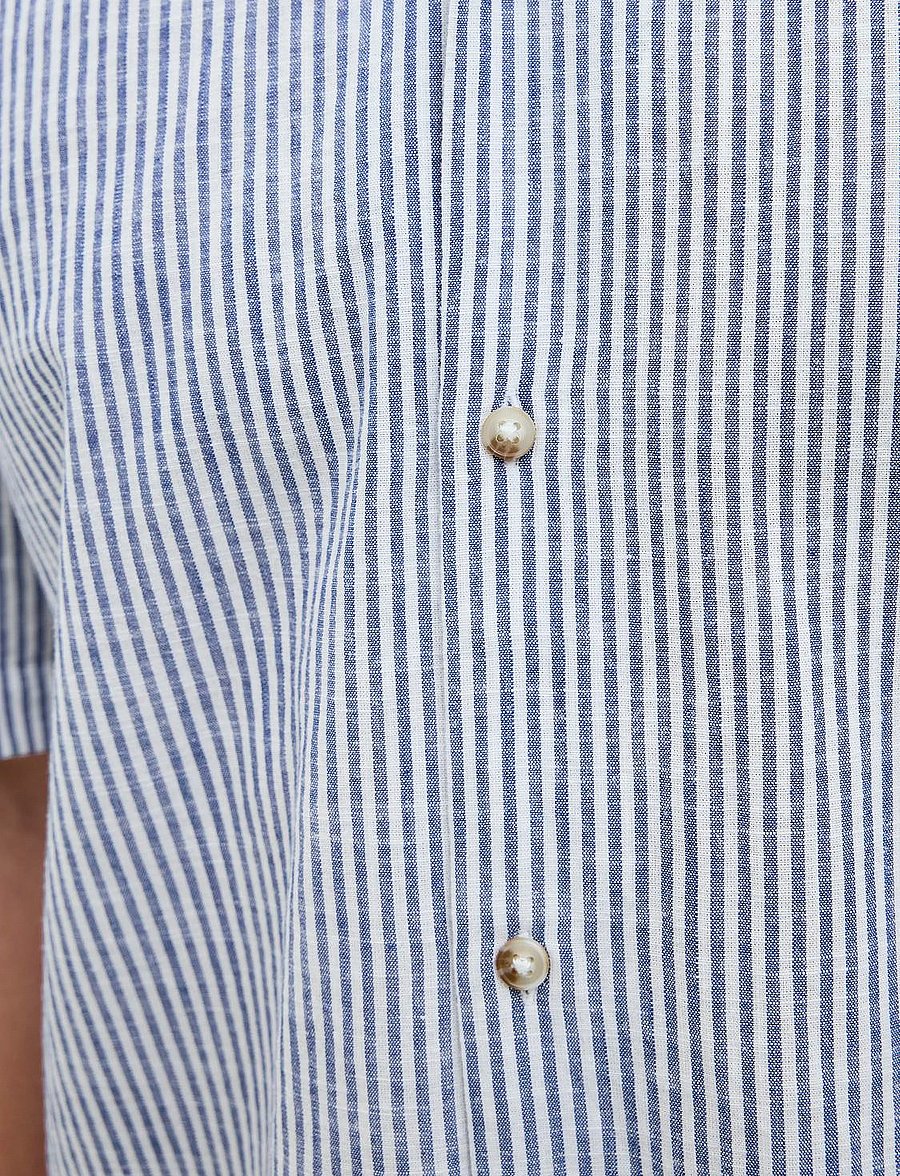 Jack & Jones - JJESUMMER RESORT SHIRT SS SN - linased särgid - infinity - 4