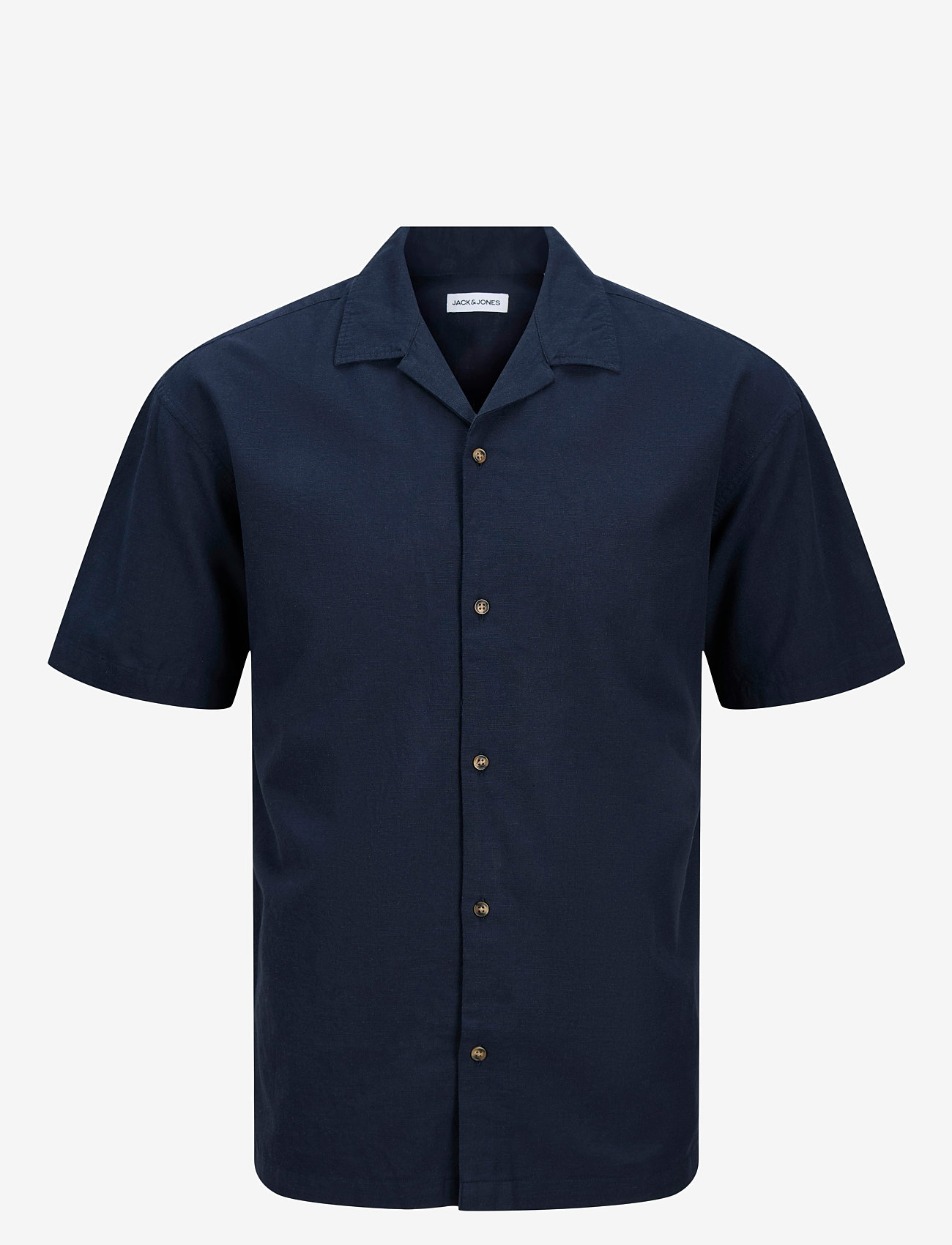 Jack & Jones - JJESUMMER RESORT SHIRT SS SN - hørskjorter - navy blazer - 1