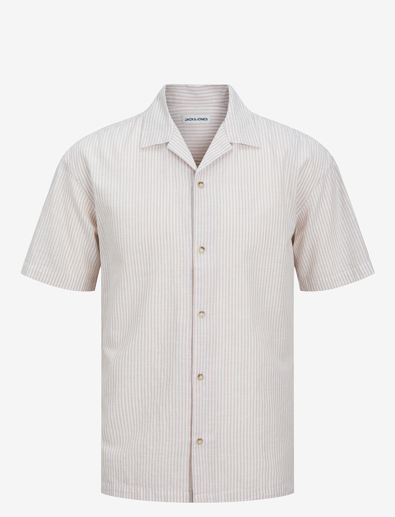 Jack & Jones - JJESUMMER RESORT SHIRT SS SN - linneskjortor - oxford tan - 1