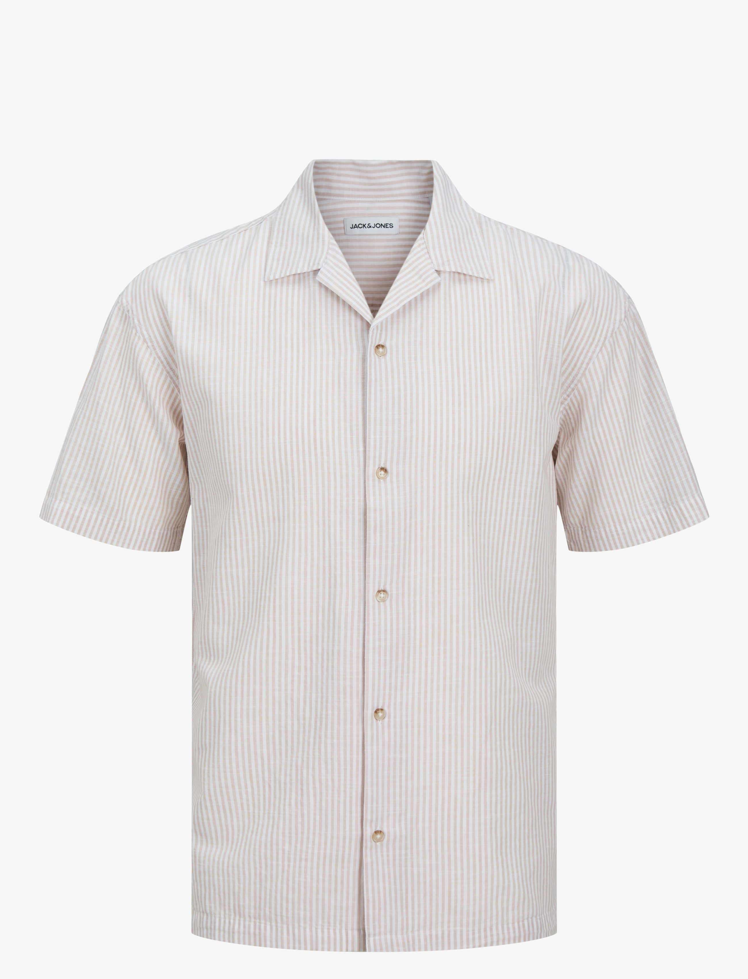 Jack & Jones - JJESUMMER RESORT SHIRT SS SN - hørskjorter - oxford tan - 1