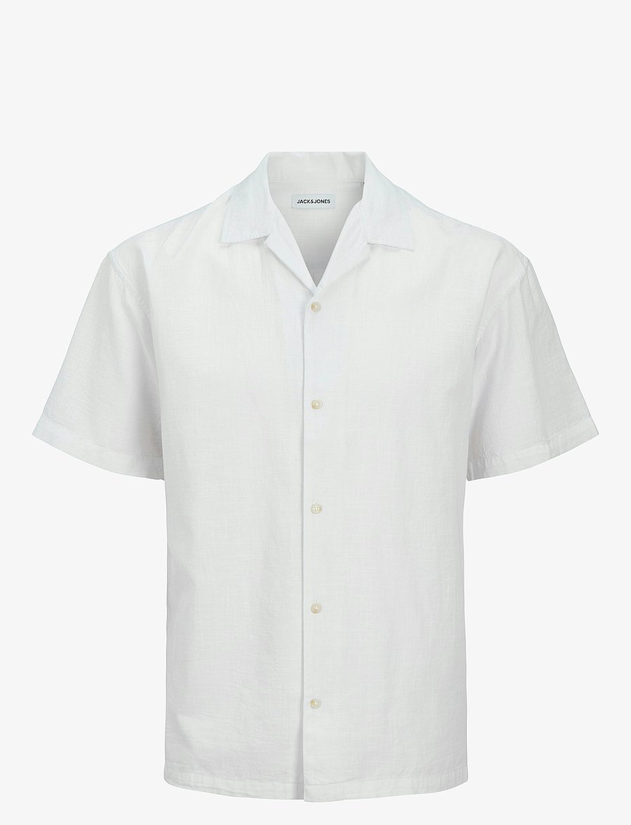 Jack & Jones - JJESUMMER RESORT SHIRT SS SN - leinenhemden - white - 1