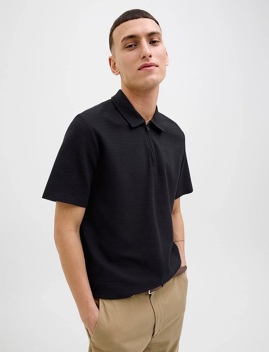 Jack & Jones - JJBENJA POLO SS - kurzärmelig - black - 2