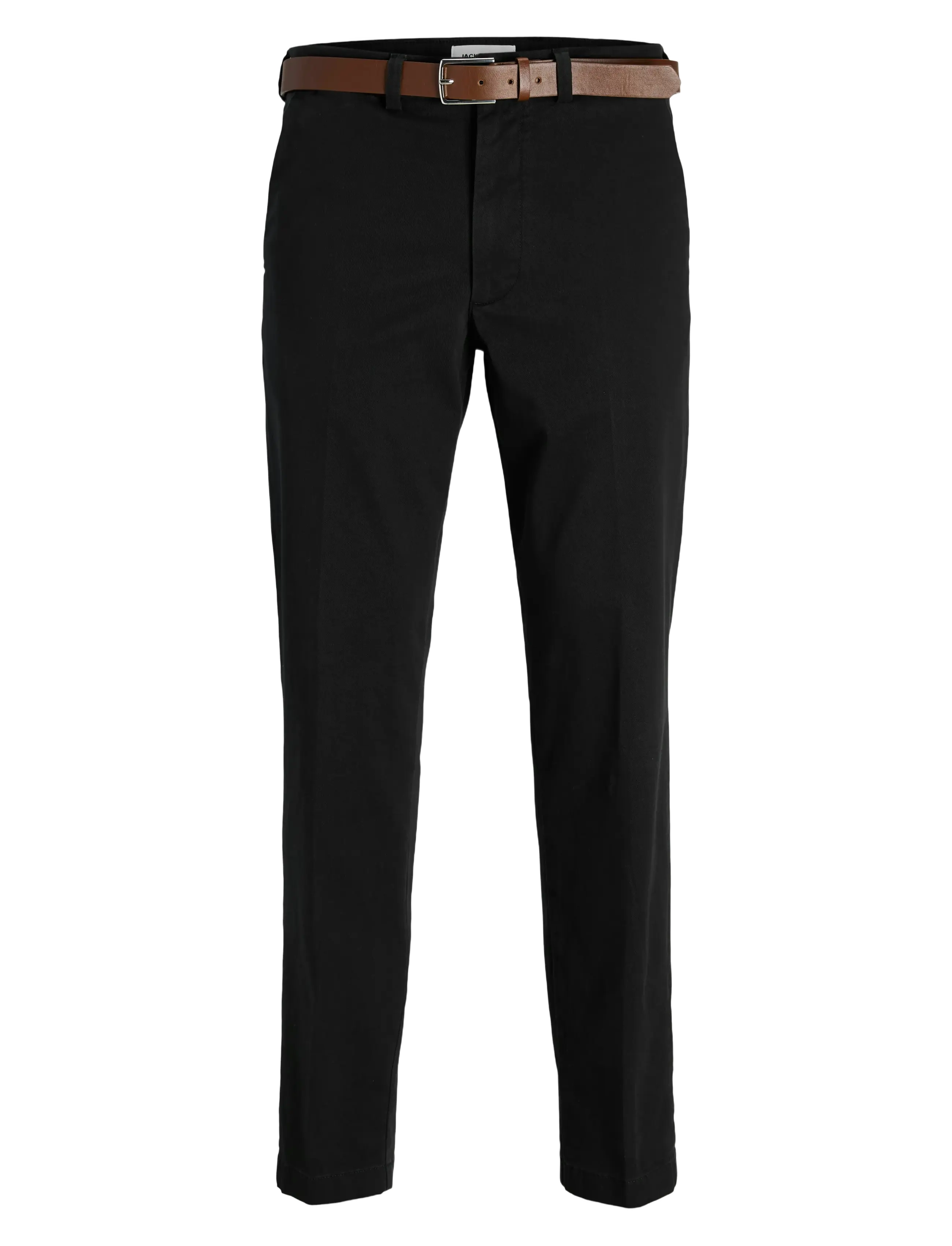 Jack & Jones Jpstollie Franco Chino W Belt, 30 x 34, Black, Bukser > Chinos, Herre