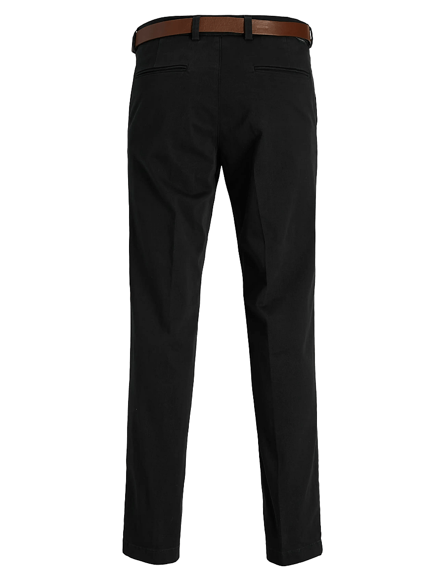 Jack & Jones - JPSTOLLIE FRANCO CHINO W BELT - chinos - black - 1