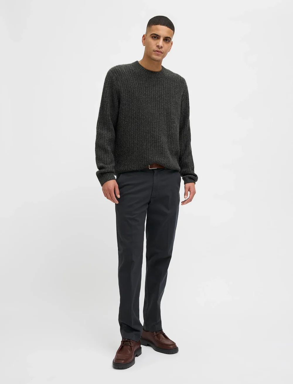 Jack & Jones - JPSTOLLIE FRANCO CHINO W BELT - chino püksid - dark navy - 5