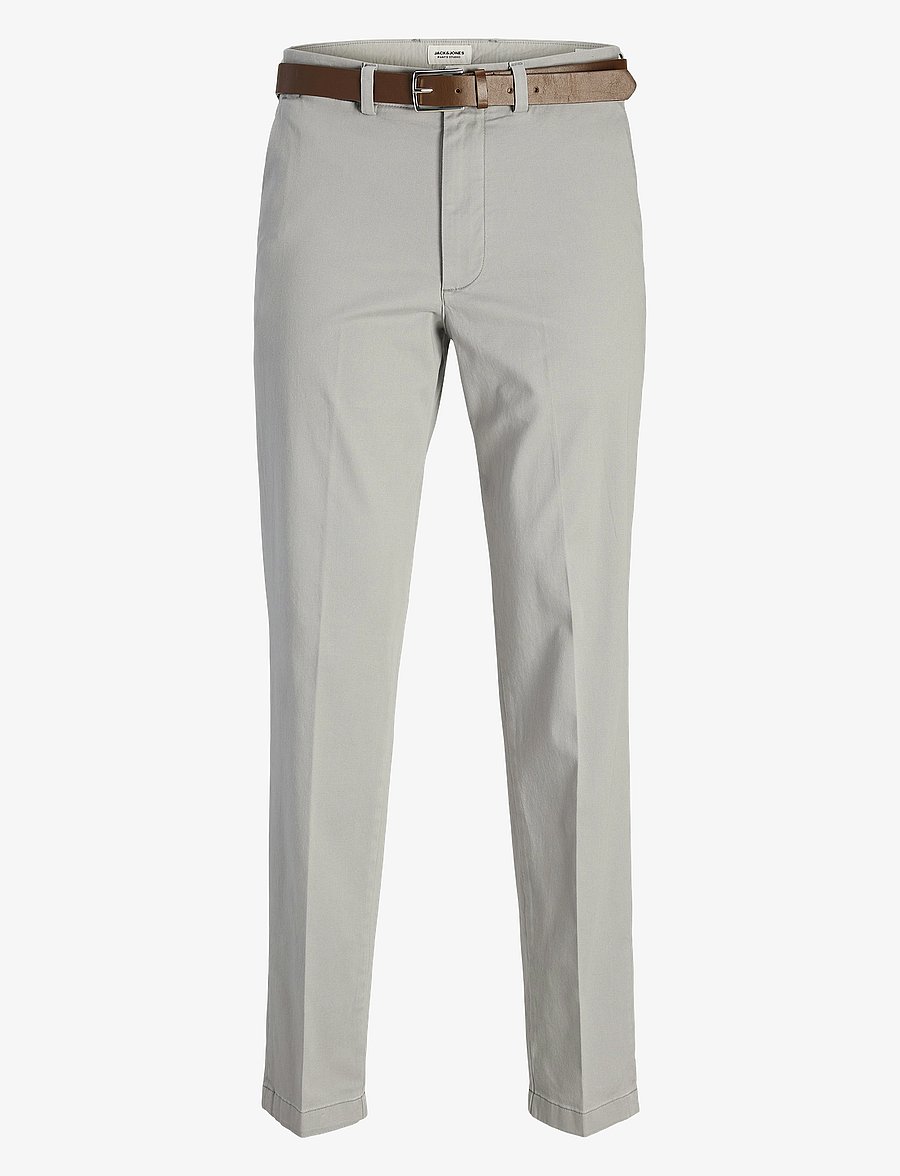 Jack & Jones - JPSTOLLIE FRANCO CHINO W BELT - pantalons chino - ultimate grey - 1