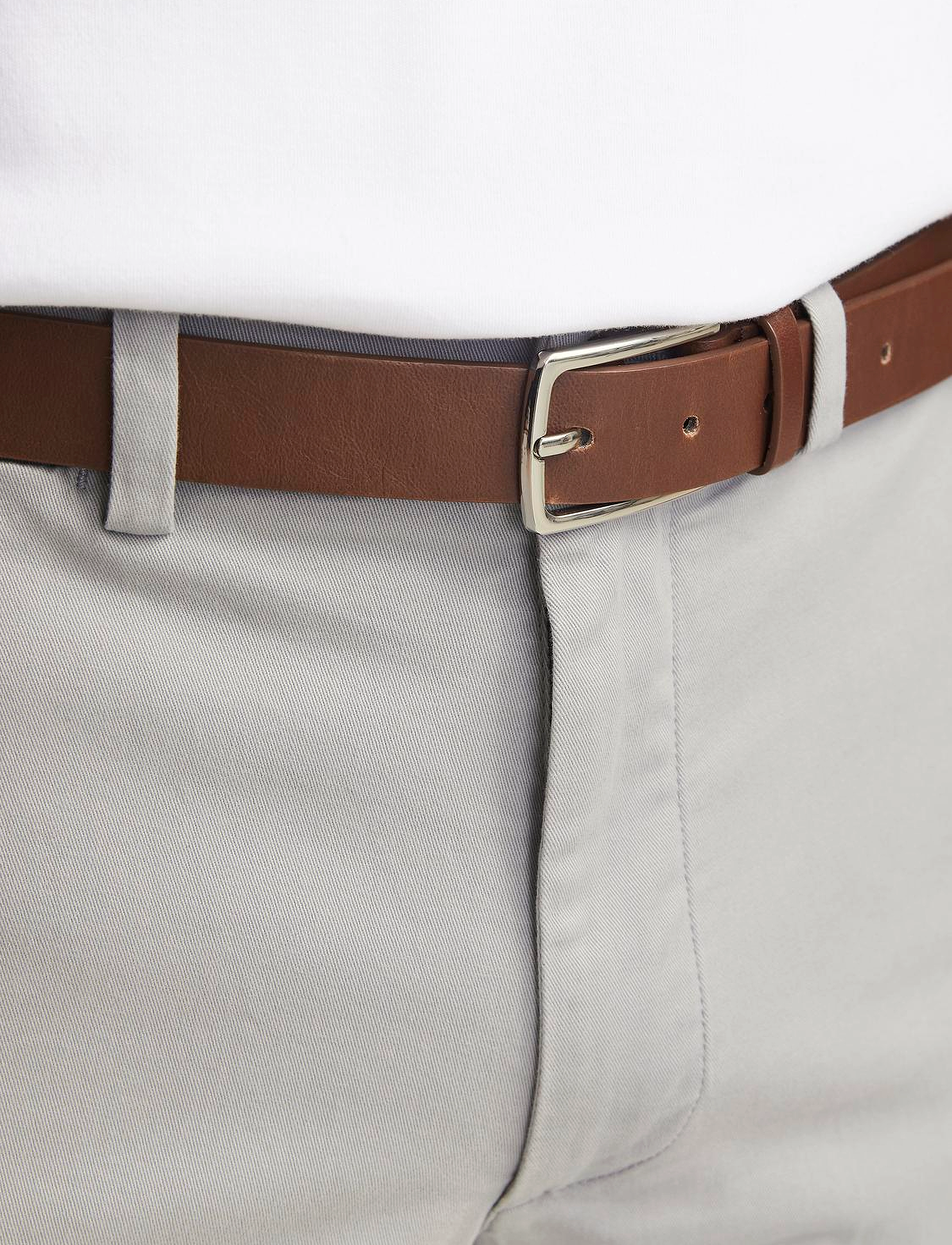 Jack & Jones - JPSTOLLIE FRANCO CHINO W BELT - chinos - ultimate grey - 4