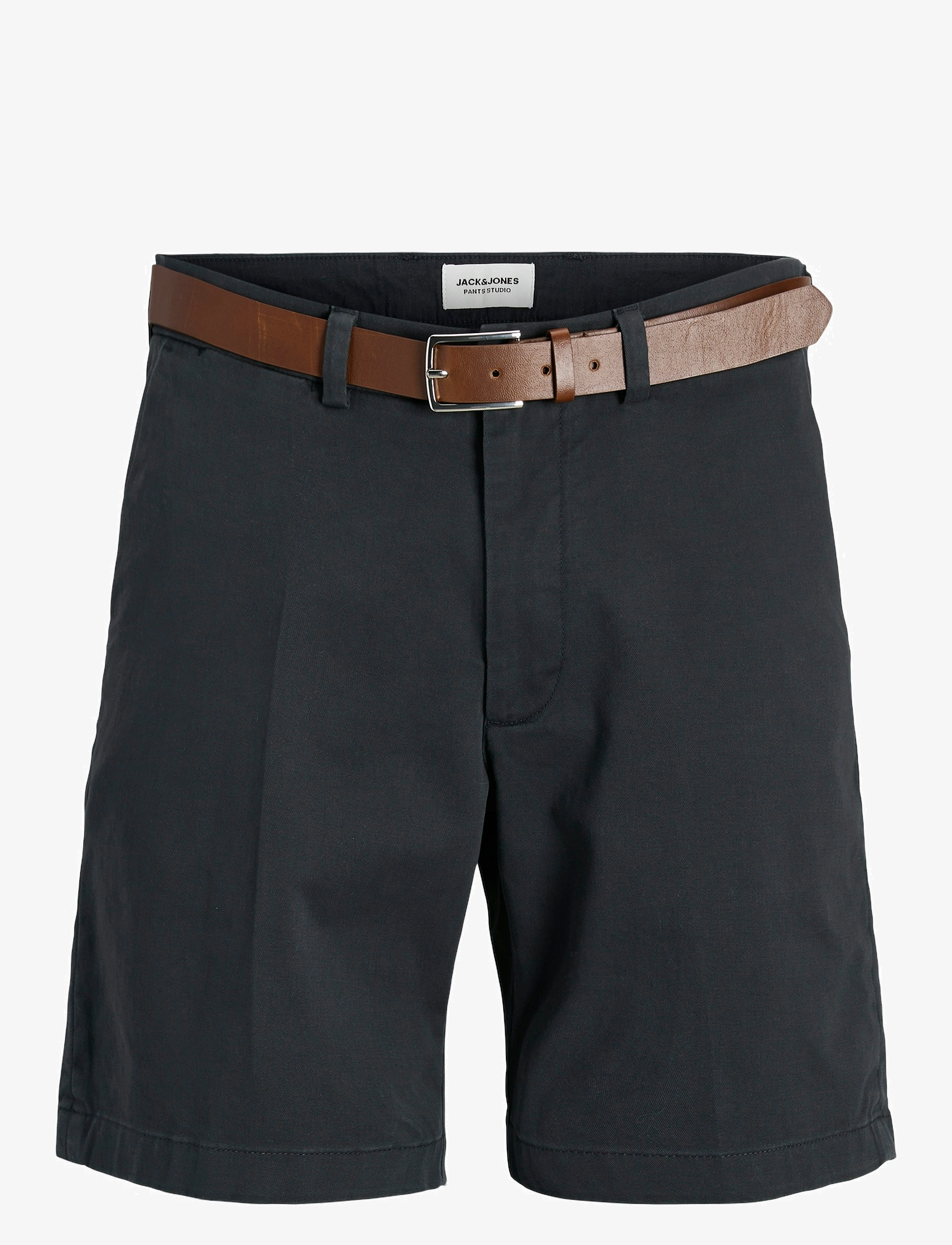 Jack & Jones JPSTMARCO FRANCO CHINO SHORTS W BELT SRT - Shorts - DARK NAVY / navy