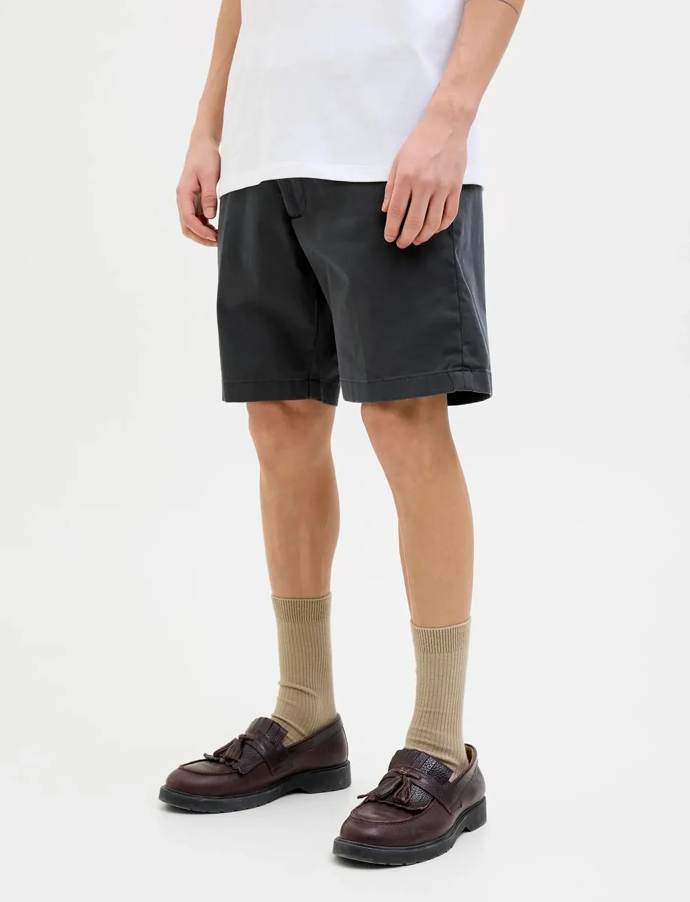 Jack & Jones - JPSTMARCO FRANCO CHINO SHORTS W BELT SRT - „chino“ stiliaus šortai - dark navy - 0