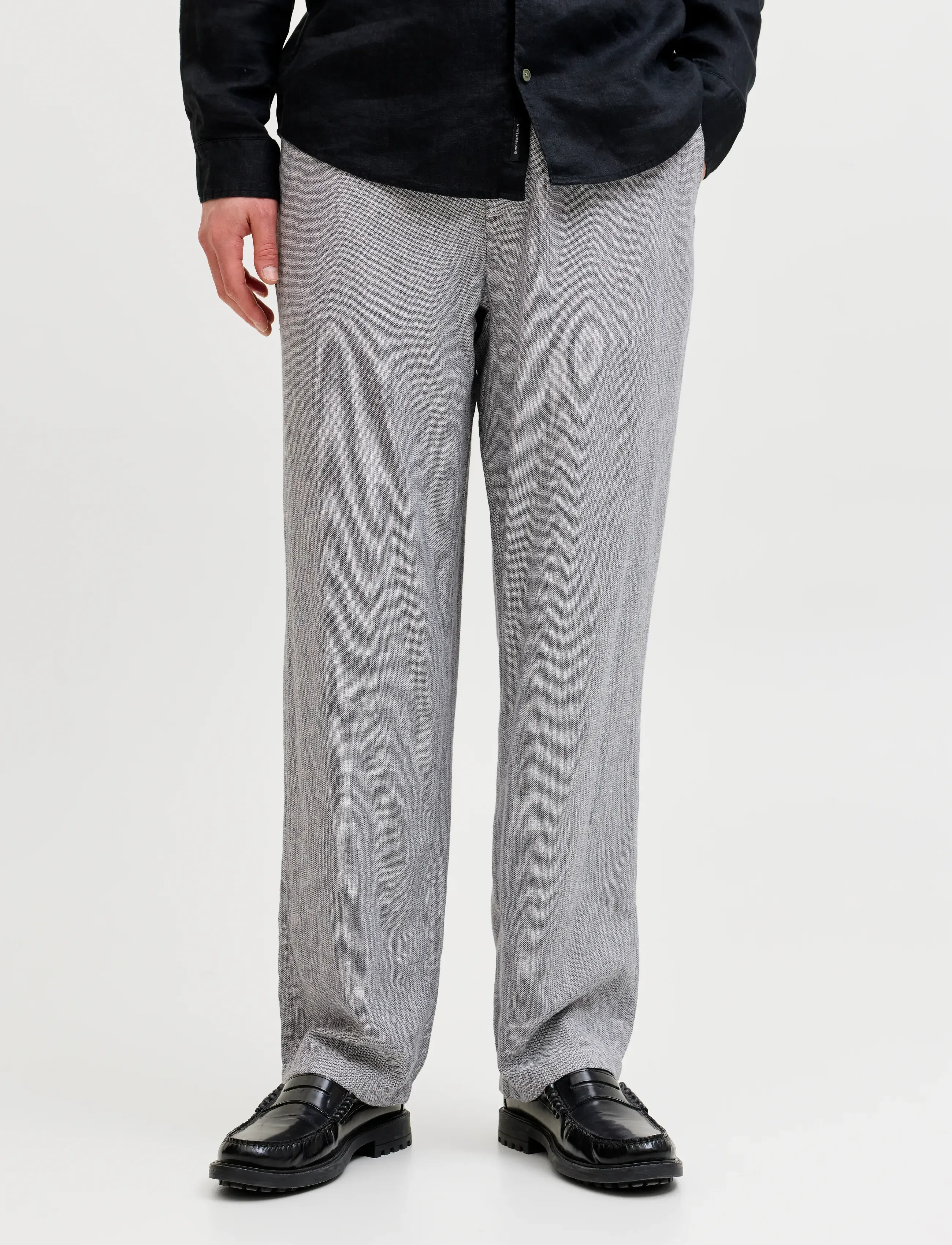 Jack & Jones JPSTKARL MYKONOS LINEN BLEND CHINO - Pantalons chino - BLUE INDIGO / gold