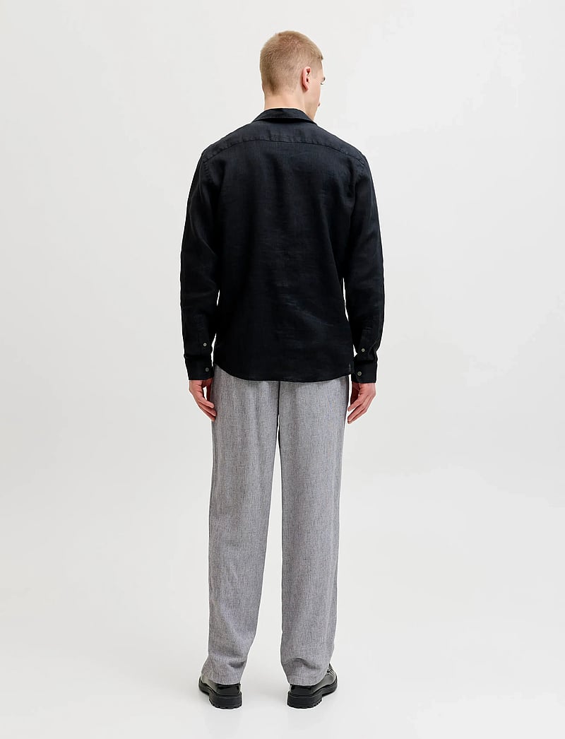 Jack & Jones - JPSTKARL MYKONOS LINEN BLEND CHINO - lininės kelnės - blue indigo - 3