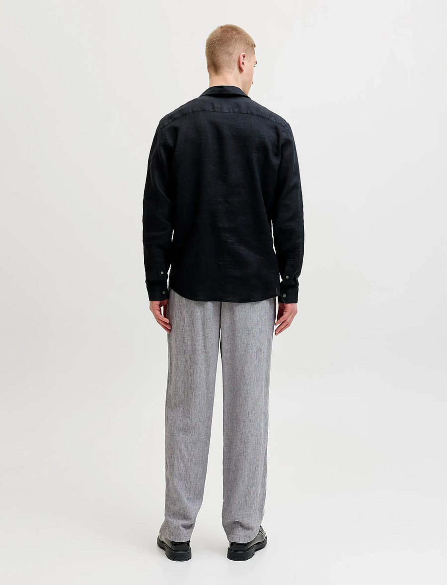 Jack & Jones - JPSTKARL MYKONOS LINEN BLEND CHINO - leinenhosen - blue indigo - 3