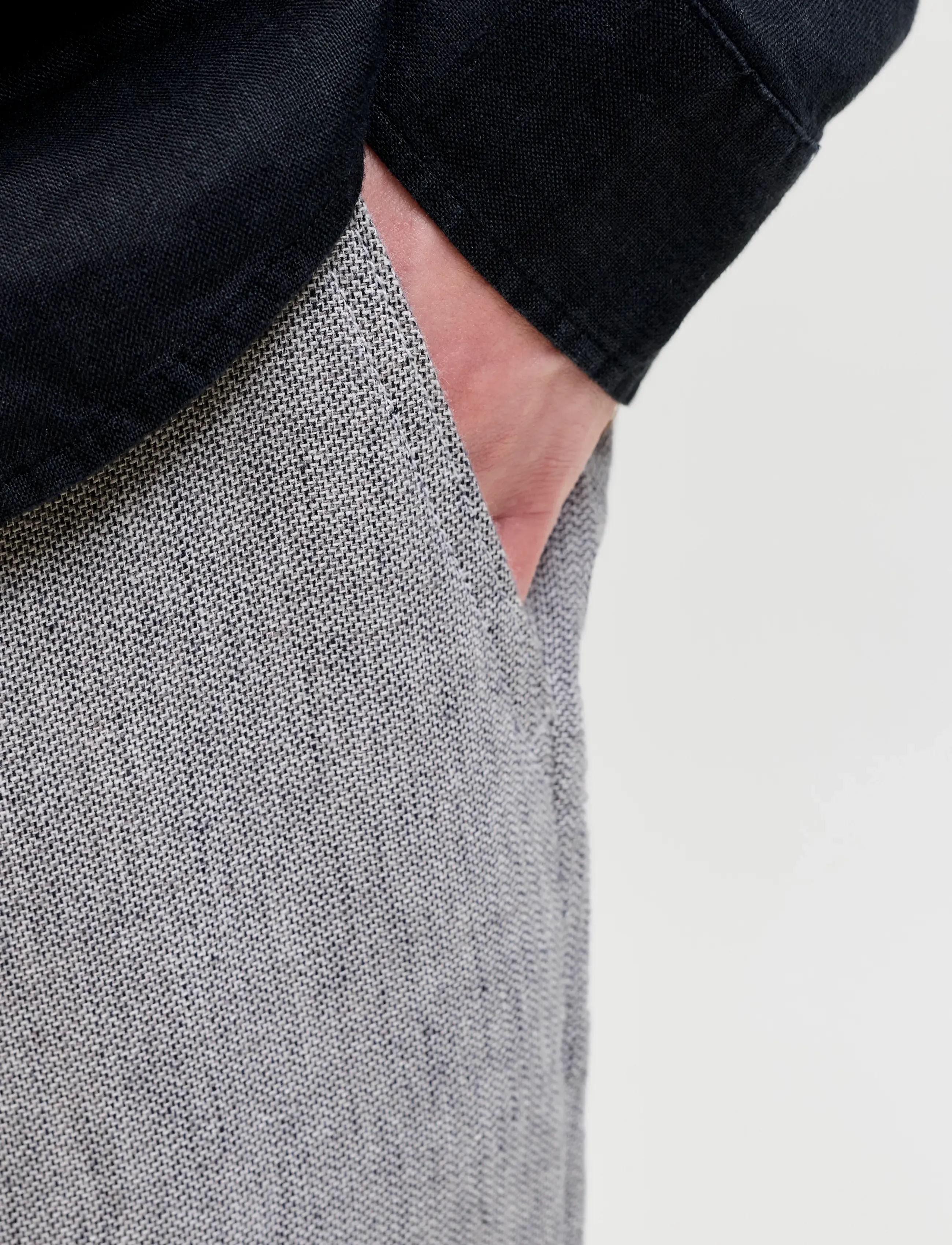 Jack & Jones - JPSTKARL MYKONOS LINEN BLEND CHINO - hørbukser - blue indigo - 5