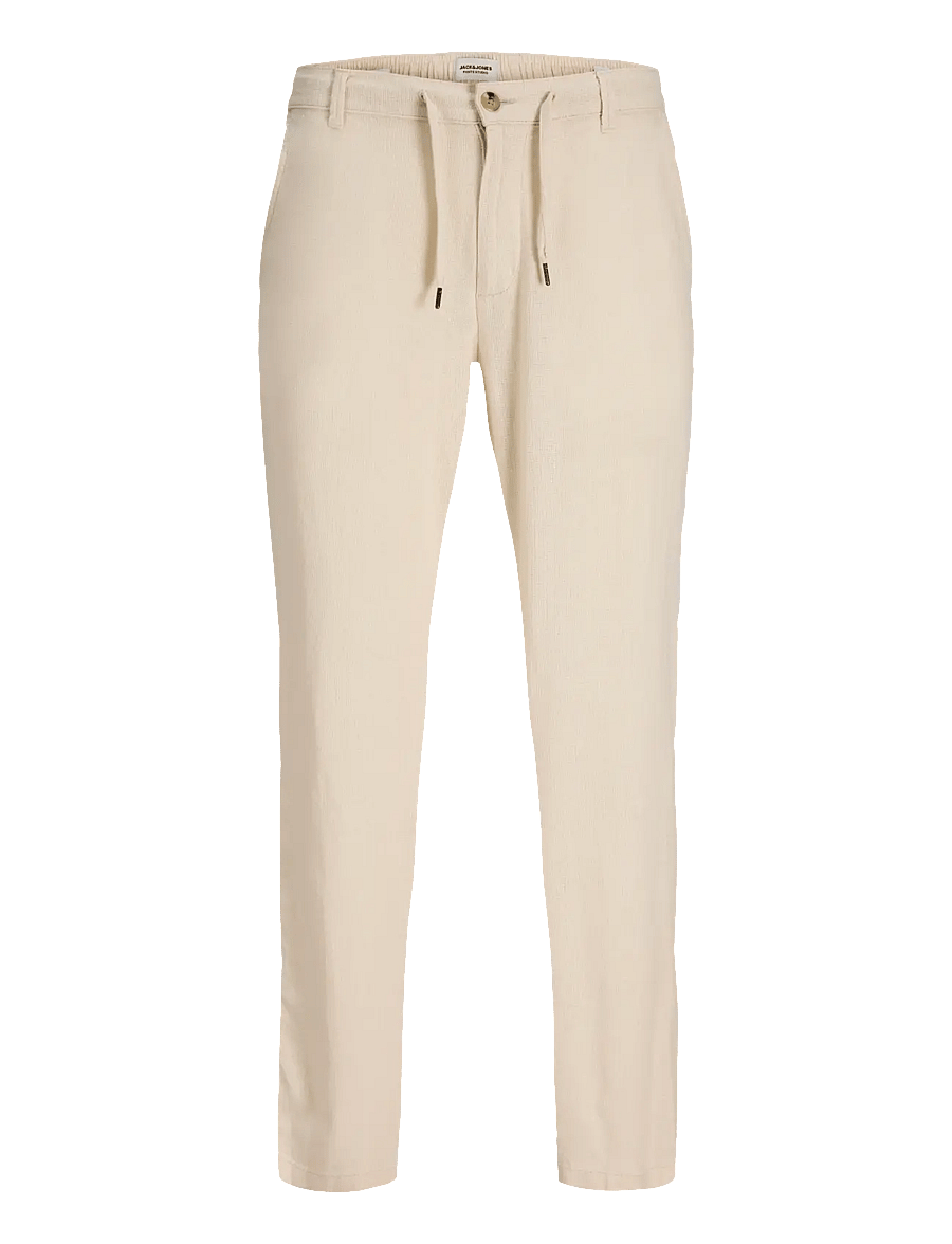 Jack & Jones - JPSTKARL MYKONOS LINEN BLEND CHINO - leinenhosen - string - 1