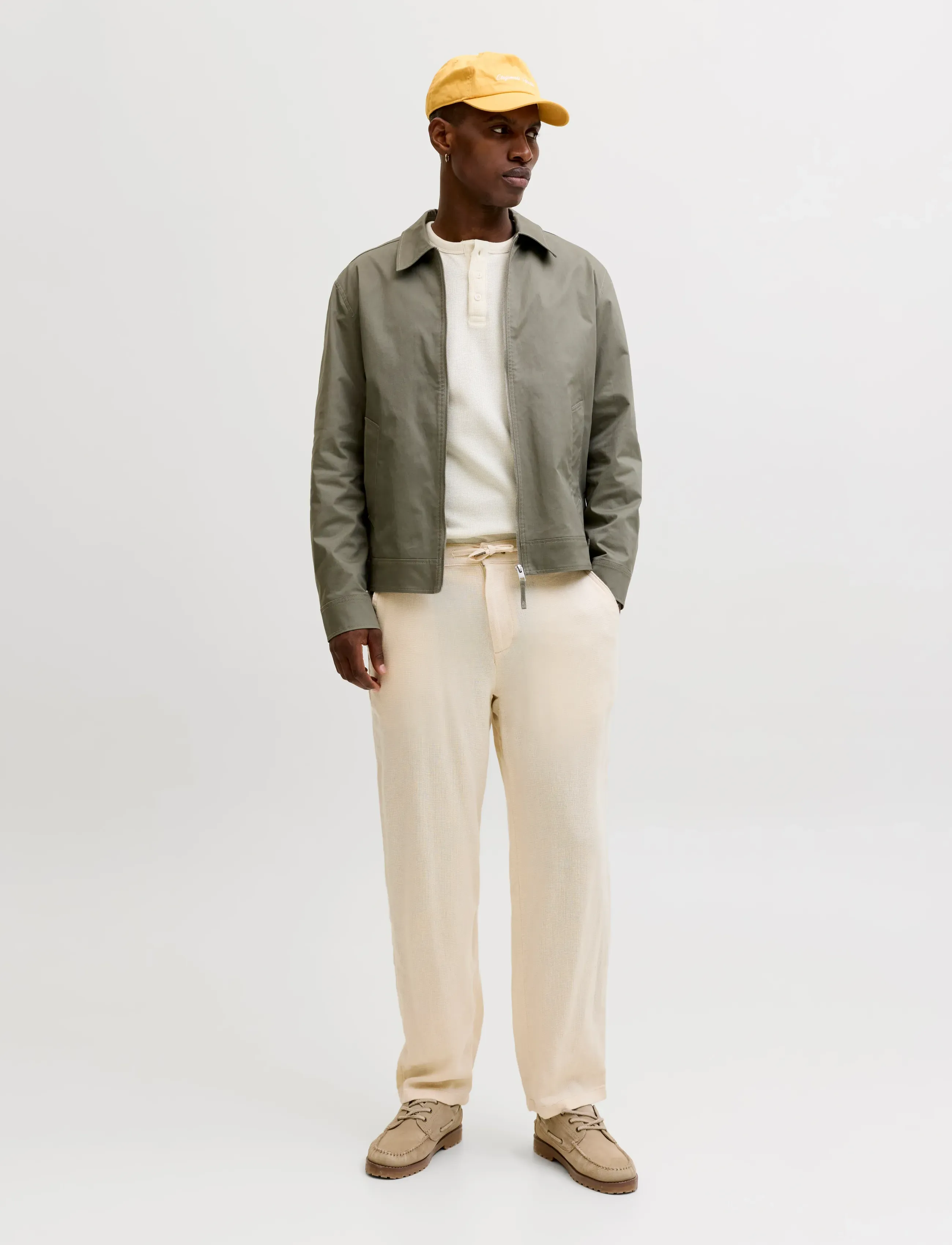 Jack & Jones - JPSTKARL MYKONOS LINEN BLEND CHINO - pantalons en lin - string - 4