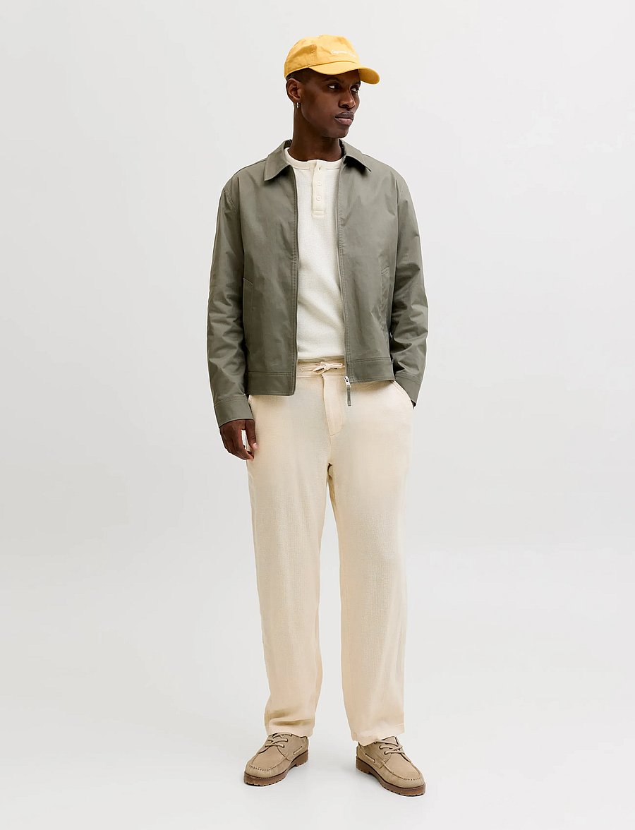 Jack & Jones - JPSTKARL MYKONOS LINEN BLEND CHINO - leinenhosen - string - 4