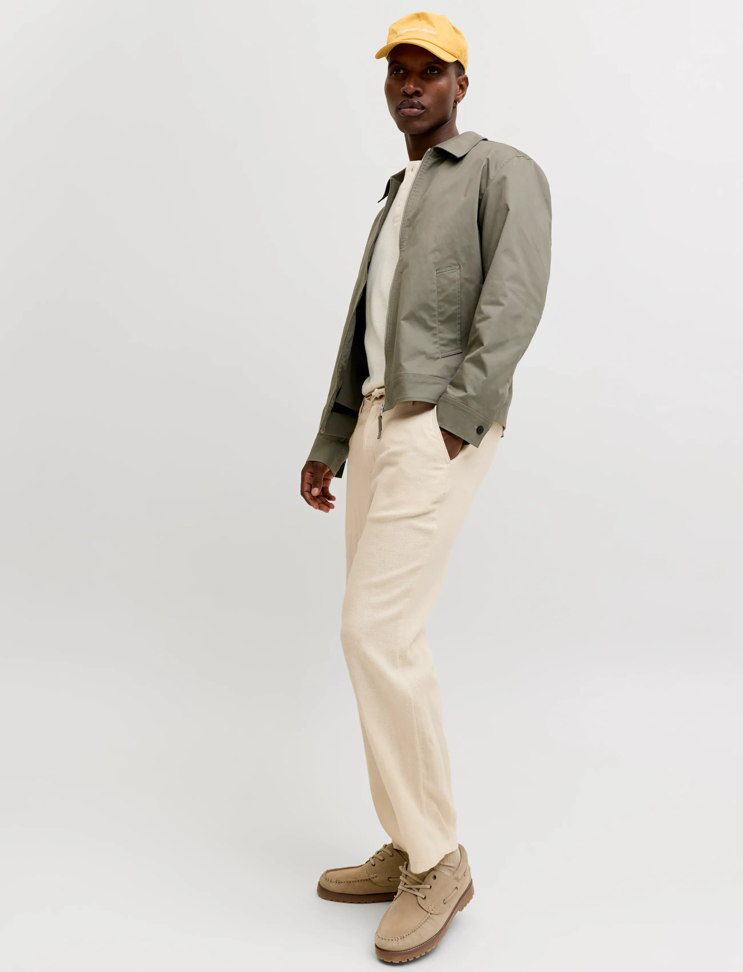 Jack & Jones - JPSTKARL MYKONOS LINEN BLEND CHINO - pantalons en lin - string - 5
