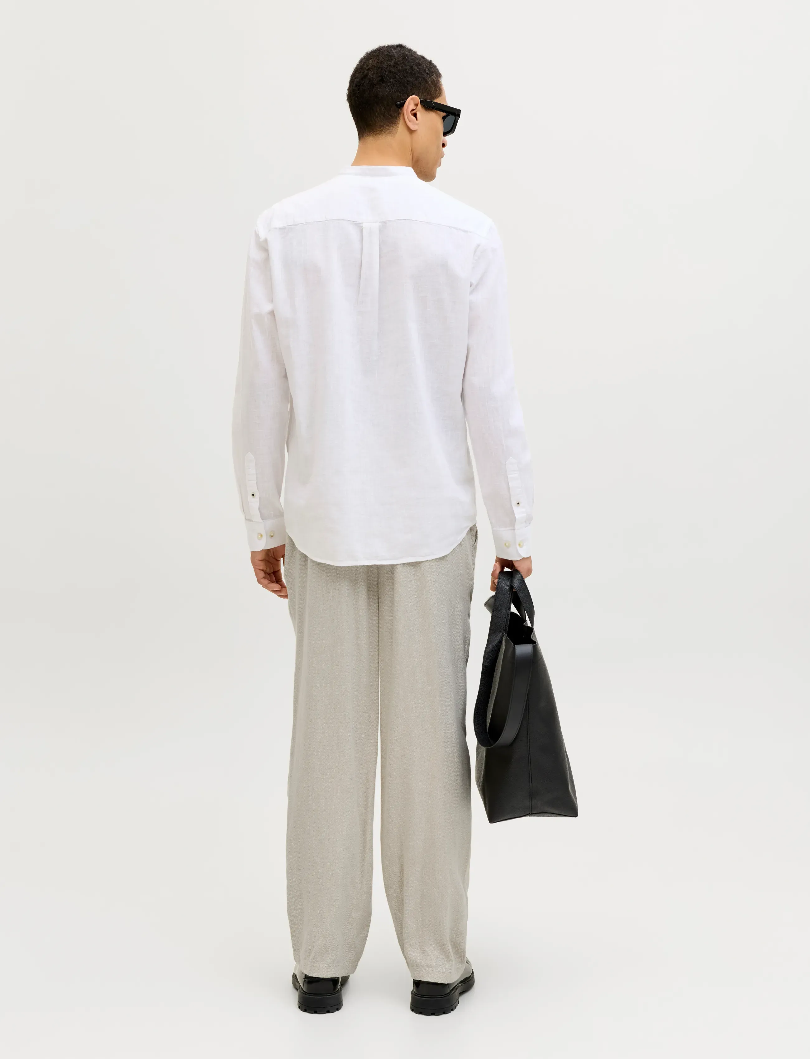 Jack & Jones - JPSTKARL MYKONOS LINEN BLEND CHINO - leinenhosen - vetiver - 3