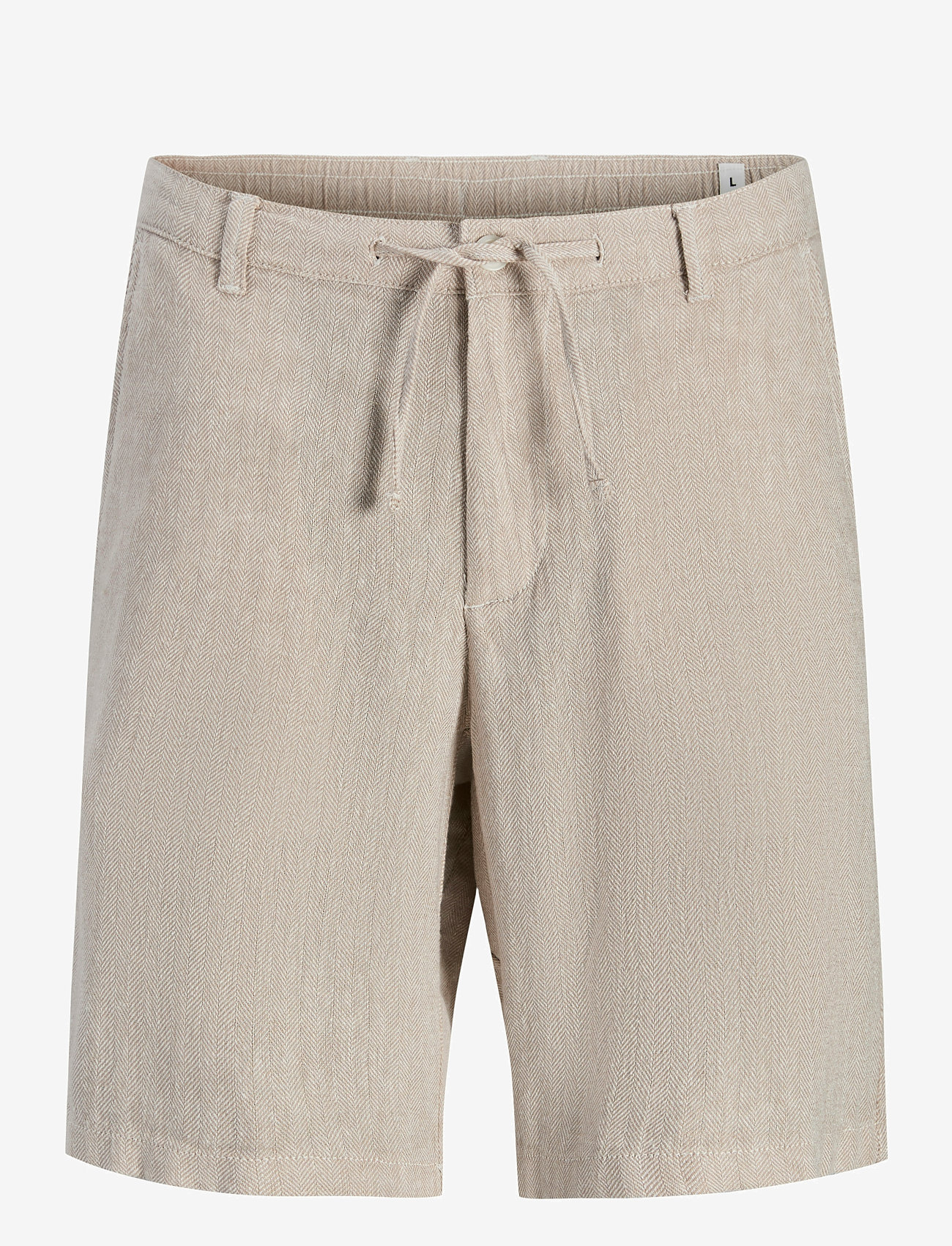 Jack & Jones - JPSTACE MYKONOS LINEN BLEND SHORTS REG - linased lühikesed püksid - crockery - 1