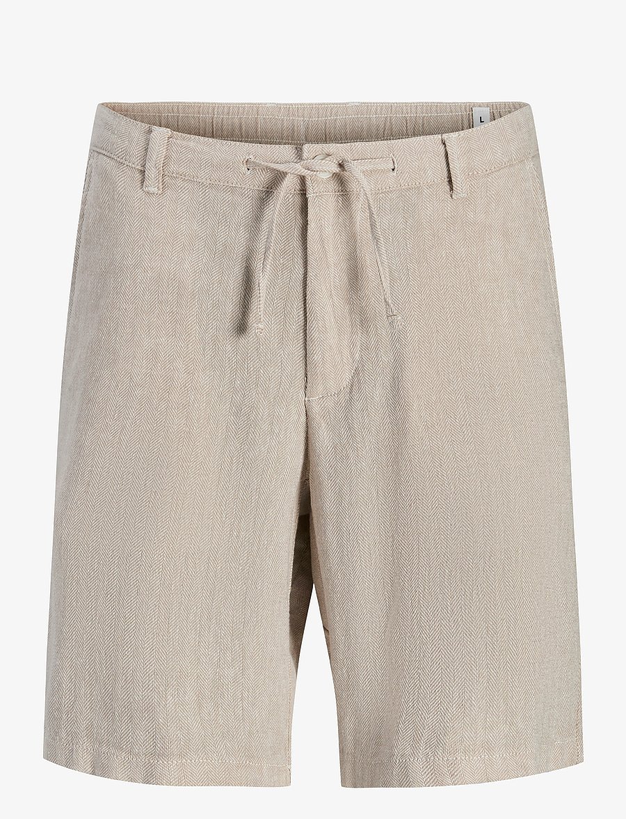 Jack & Jones - JPSTACE MYKONOS LINEN BLEND SHORTS REG - leinen-shorts - crockery - 1