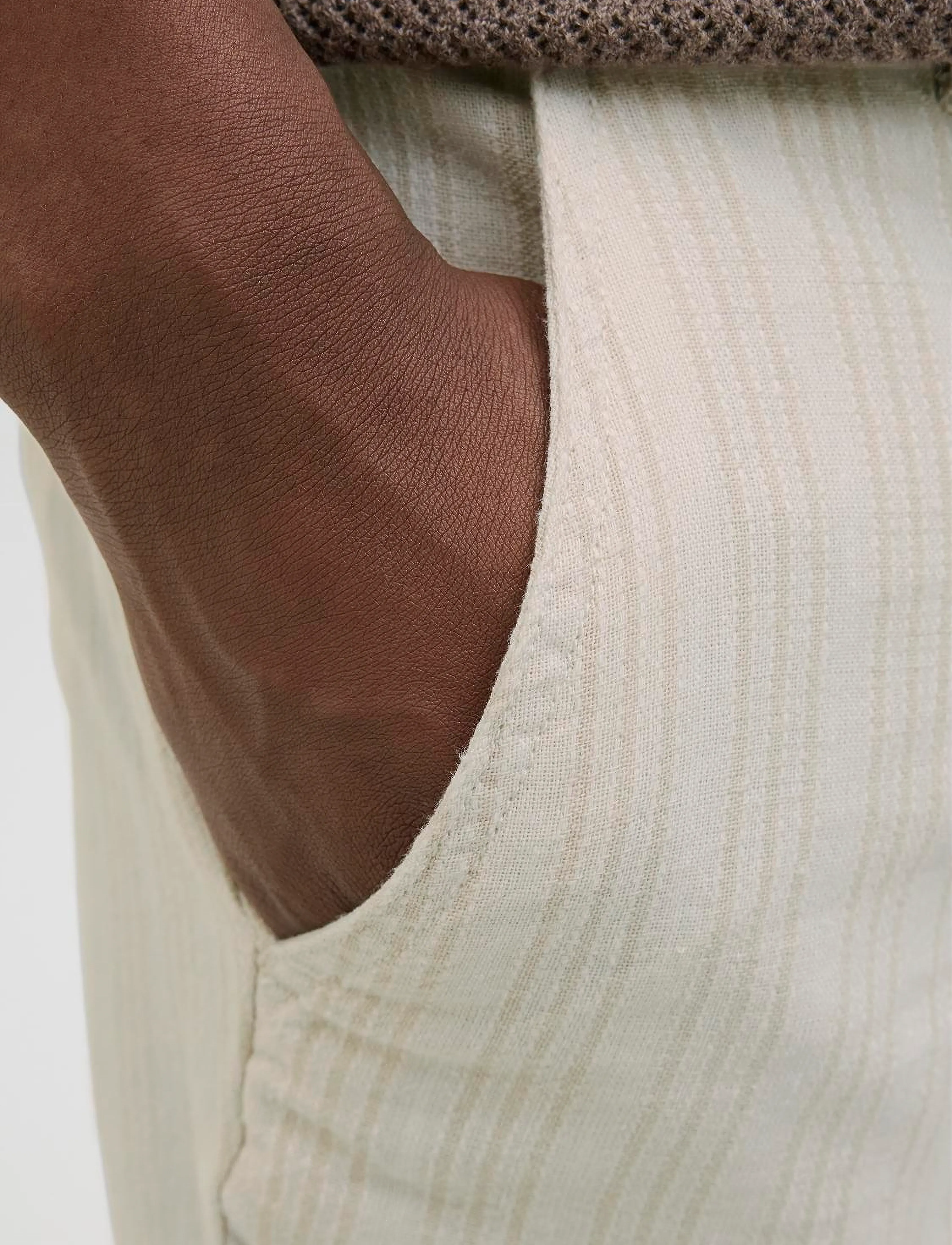 Jack & Jones Jpstace Mykonos Chino Shorts Srt, XL, Shorts, Creme - Linen Männerswear