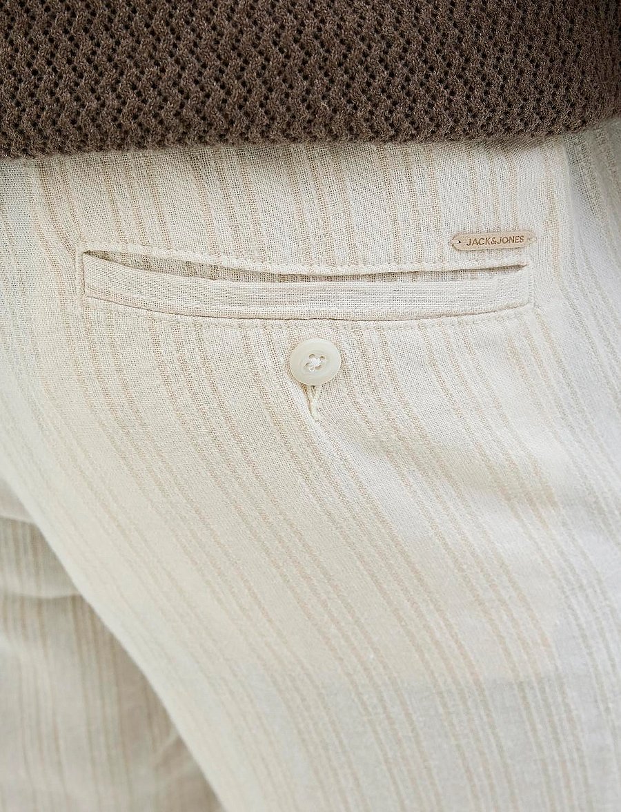 Jack & Jones - JPSTACE MYKONOS LINEN BLEND SHORTS REG - hørshorts - moonbeam - 3