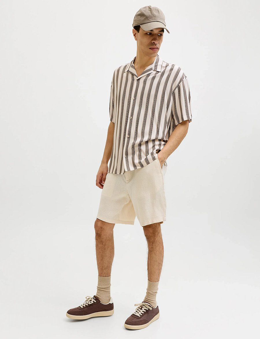 Jack & Jones - JPSTACE MYKONOS LINEN BLEND SHORTS REG - leinen-shorts - string - 5