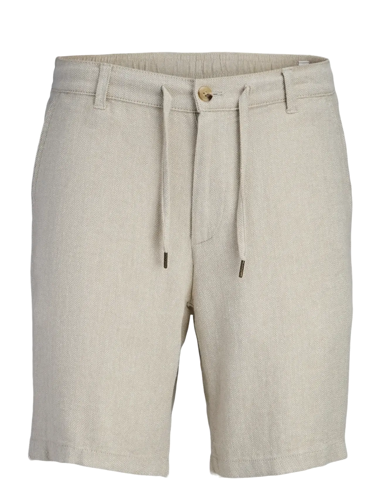 Jack & Jones JPSTACE MYKONOS LINEN BLEND SHORTS REG - Szorty - VETIVER / cream