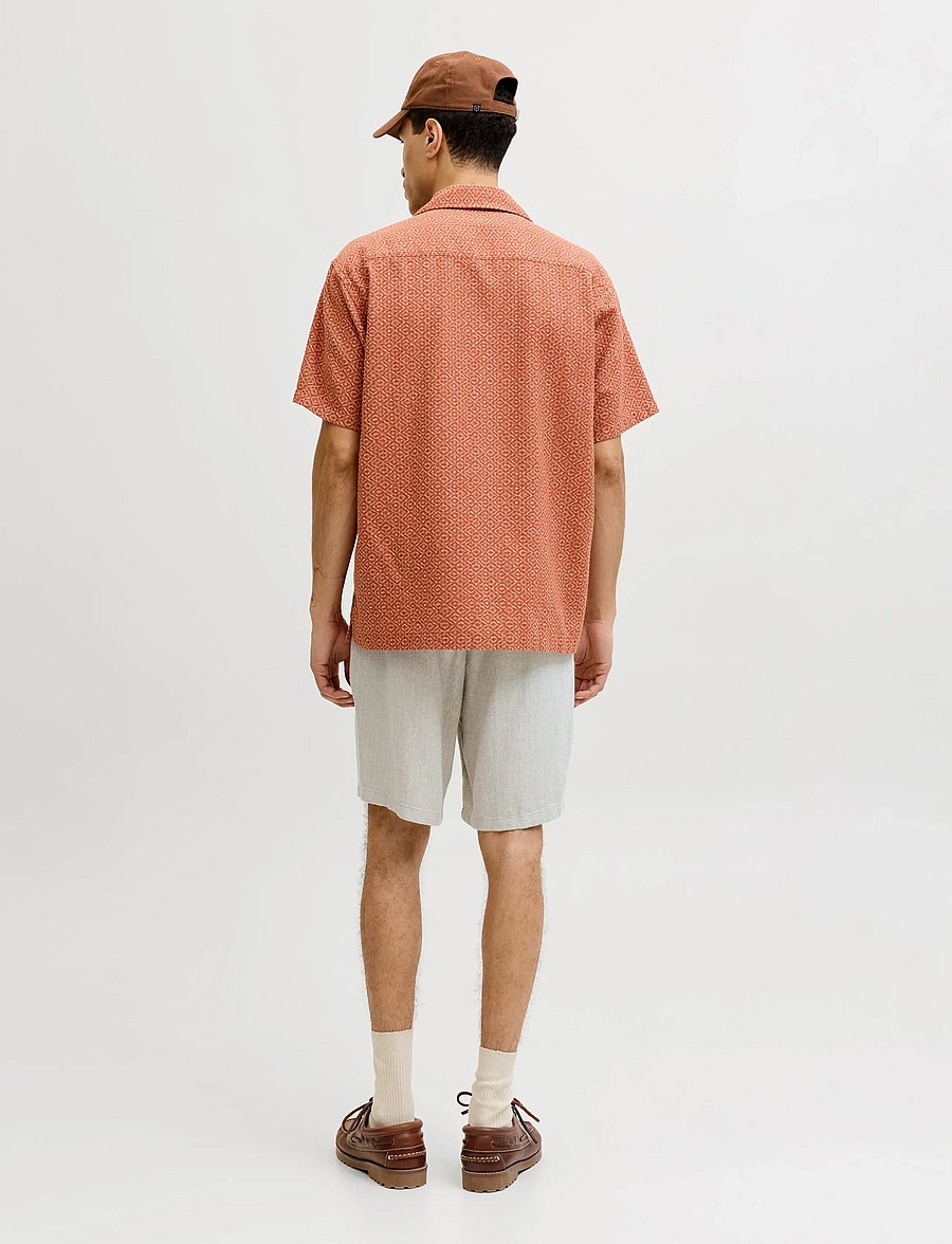 Jack & Jones - JPSTACE MYKONOS LINEN BLEND SHORTS REG - hørshorts - vetiver - 3