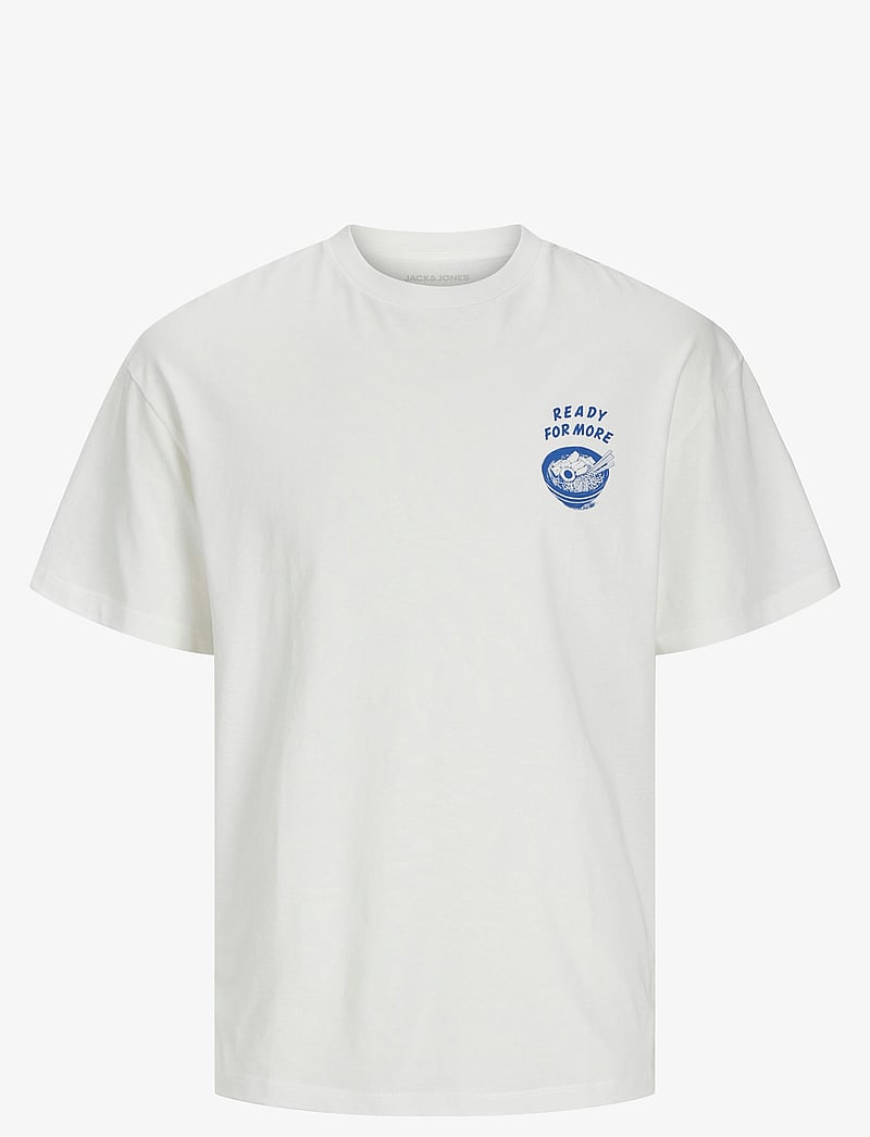 Jack & Jones - JJCHARGE PRINTED TEE SS CREW NECK LN - kurzärmelig - cloud dancer - 1