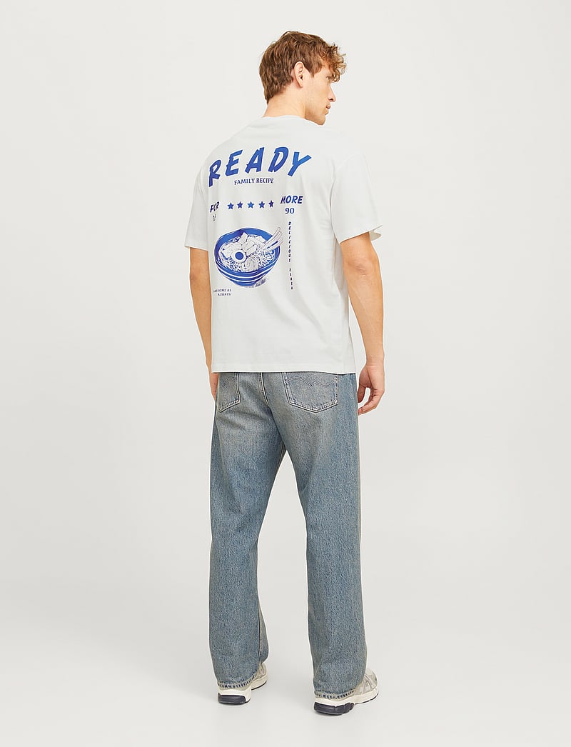 Jack & Jones - JJCHARGE PRINTED TEE SS CREW NECK LN - kurzärmelig - cloud dancer - 2