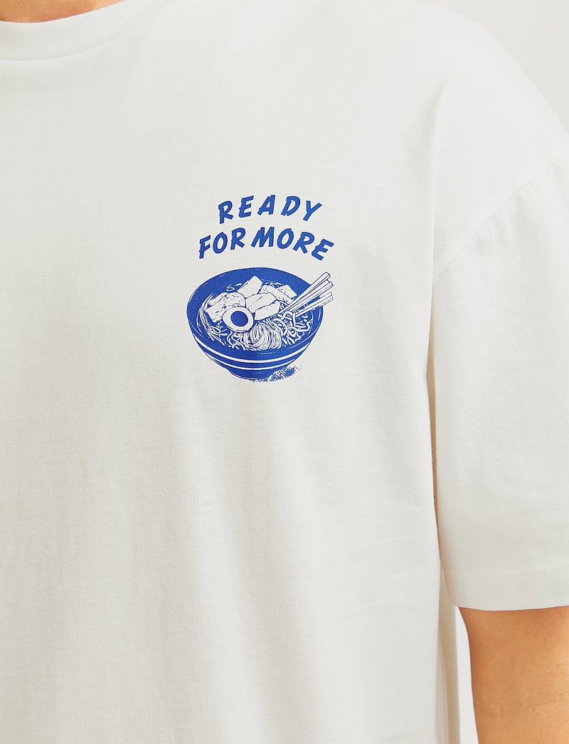 Jack & Jones - JJCHARGE PRINTED TEE SS CREW NECK LN - kurzärmelig - cloud dancer - 4