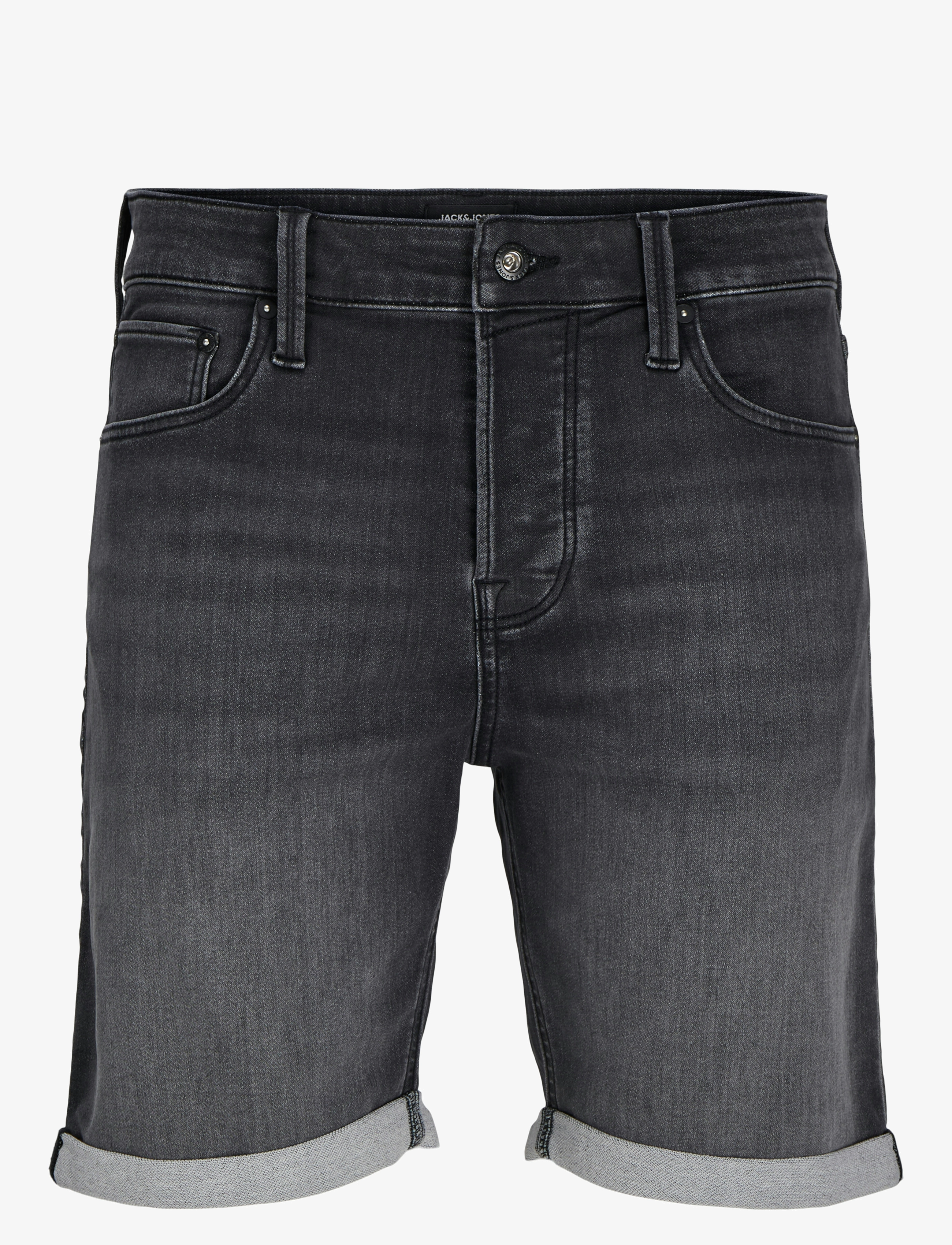 Jack & Jones JJIRICK JJICON I.K. SHORTS GE 062 SN - Shorts - BLACK DENIM / black