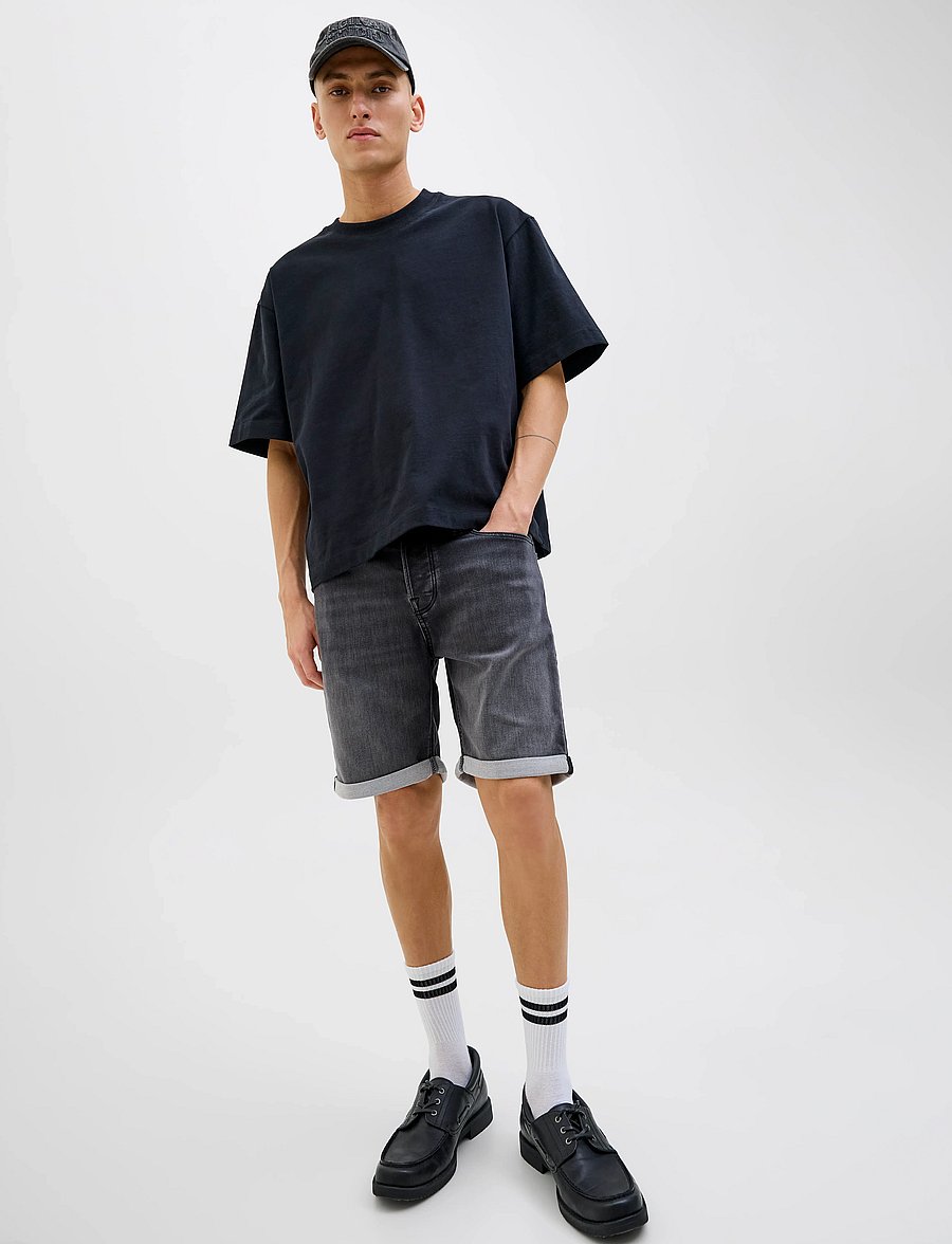 Jack & Jones - JJIRICK JJICON I.K. SHORTS GE 062 SN - lühikesed teksapüksid - black denim - 4